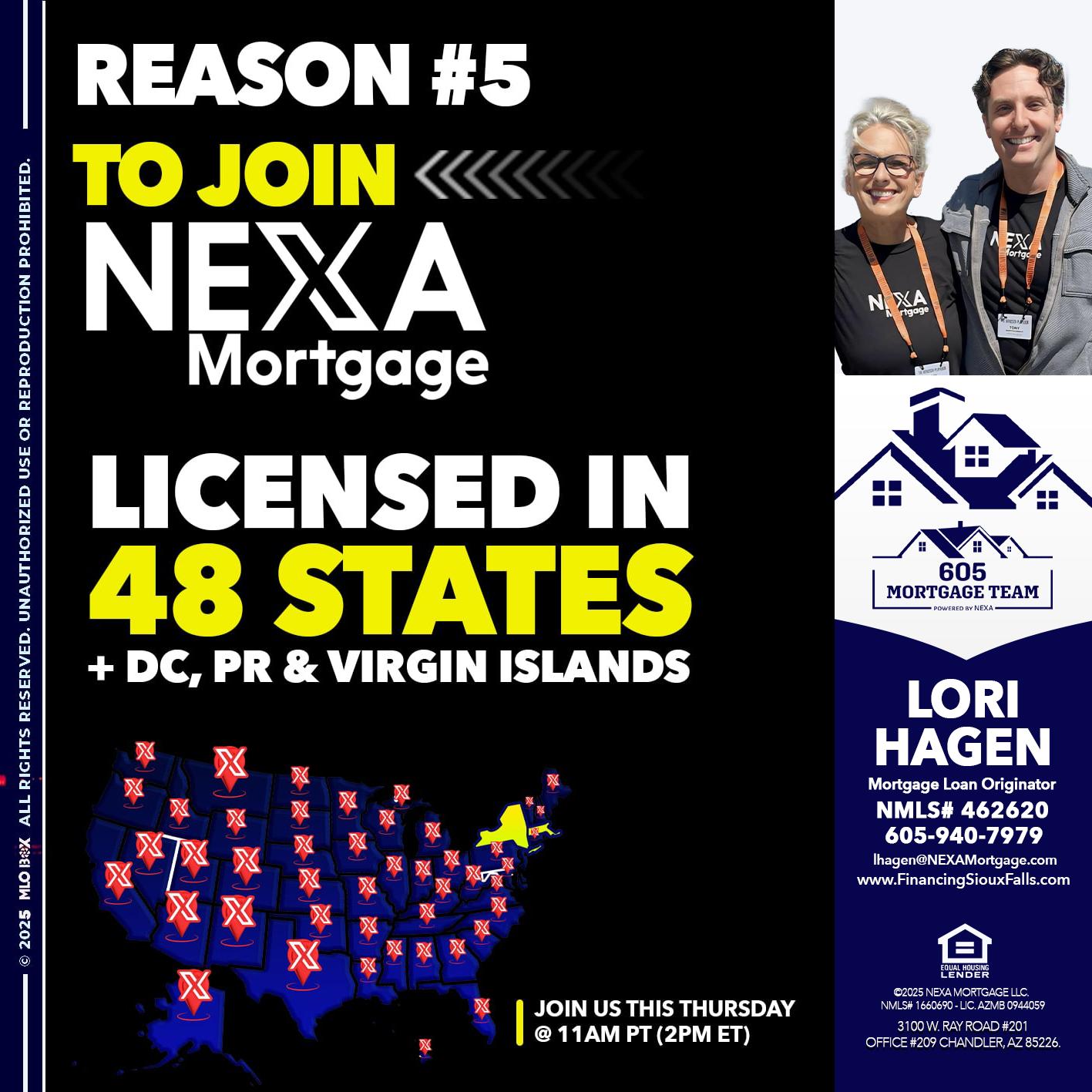 REASON 5 - Lori Hagen & Tony Bartholomaus -Mortgage Brokers