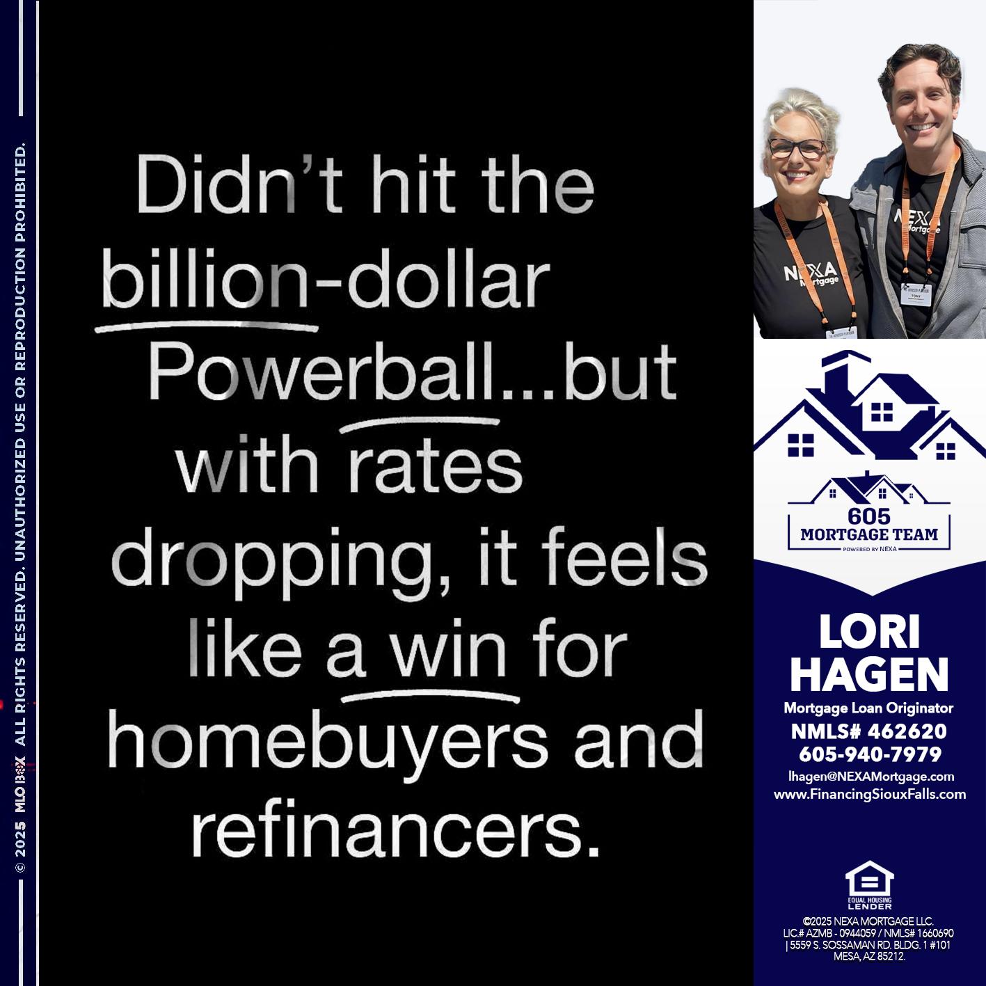 DIDNT HIT - Lori Hagen & Tony Bartholomaus -Mortgage Brokers
