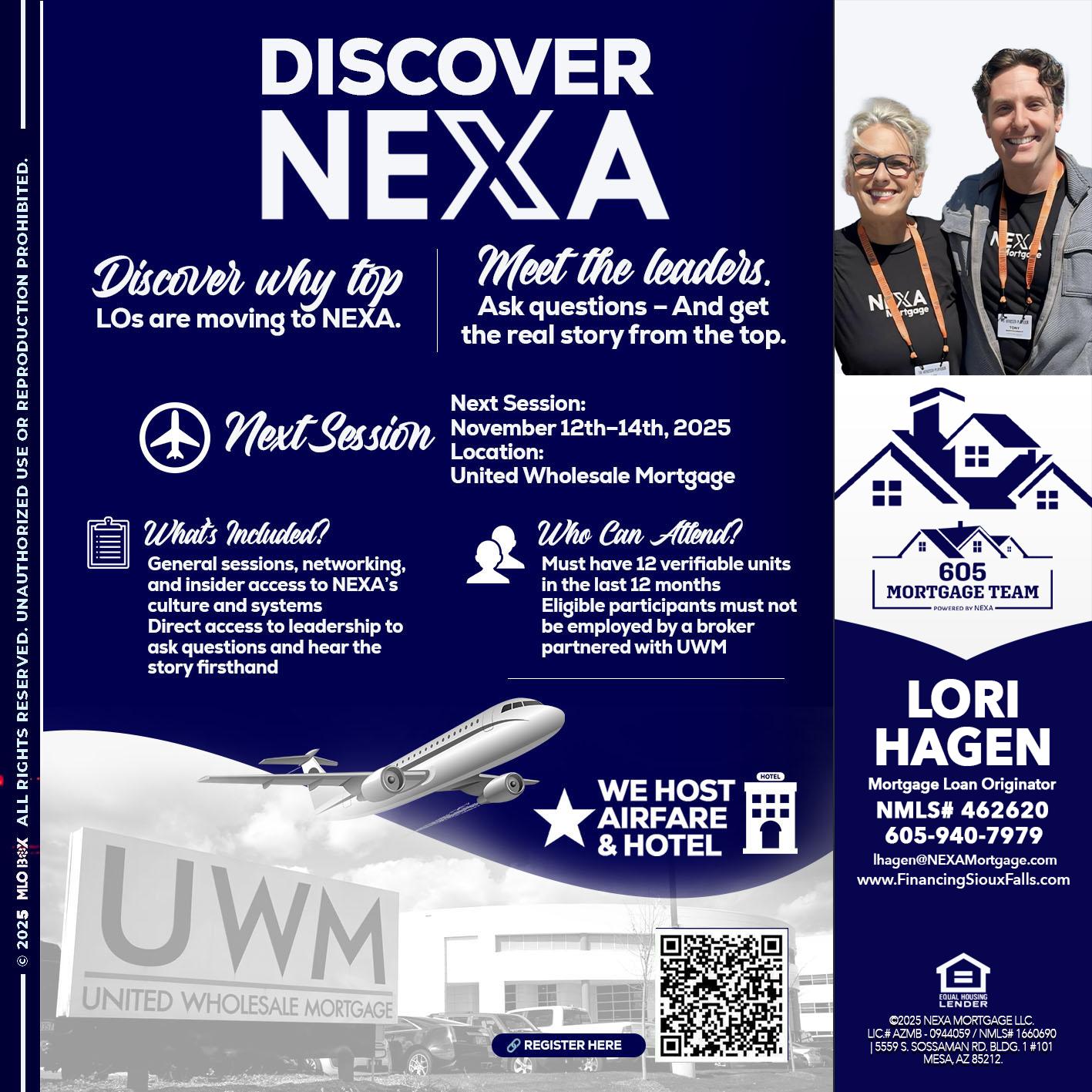 DISCOVER NEXA - Lori Hagen & Tony Bartholomaus -Mortgage Brokers