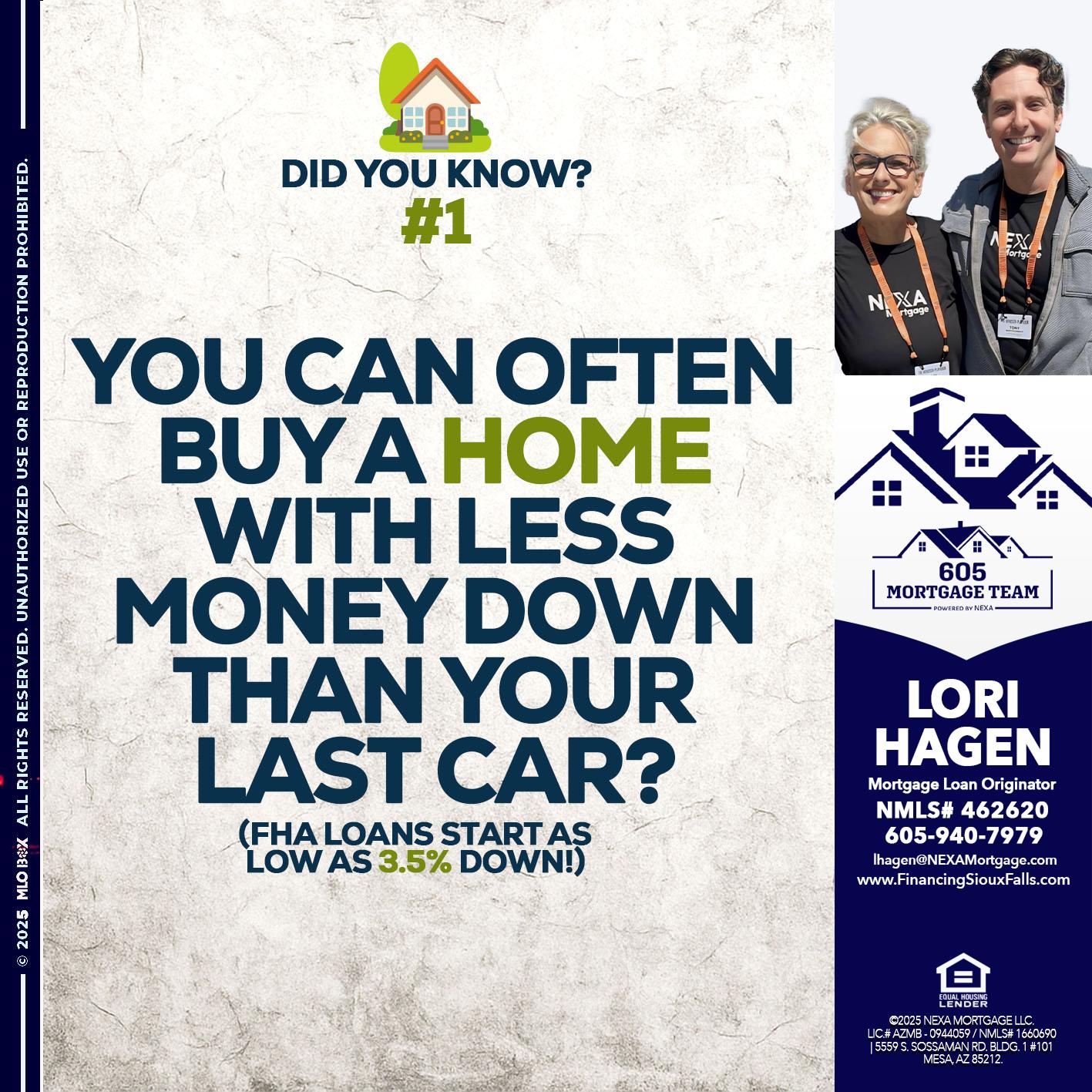 DID YOU KNOW #1 - Lori Hagen & Tony Bartholomaus -Mortgage Brokers