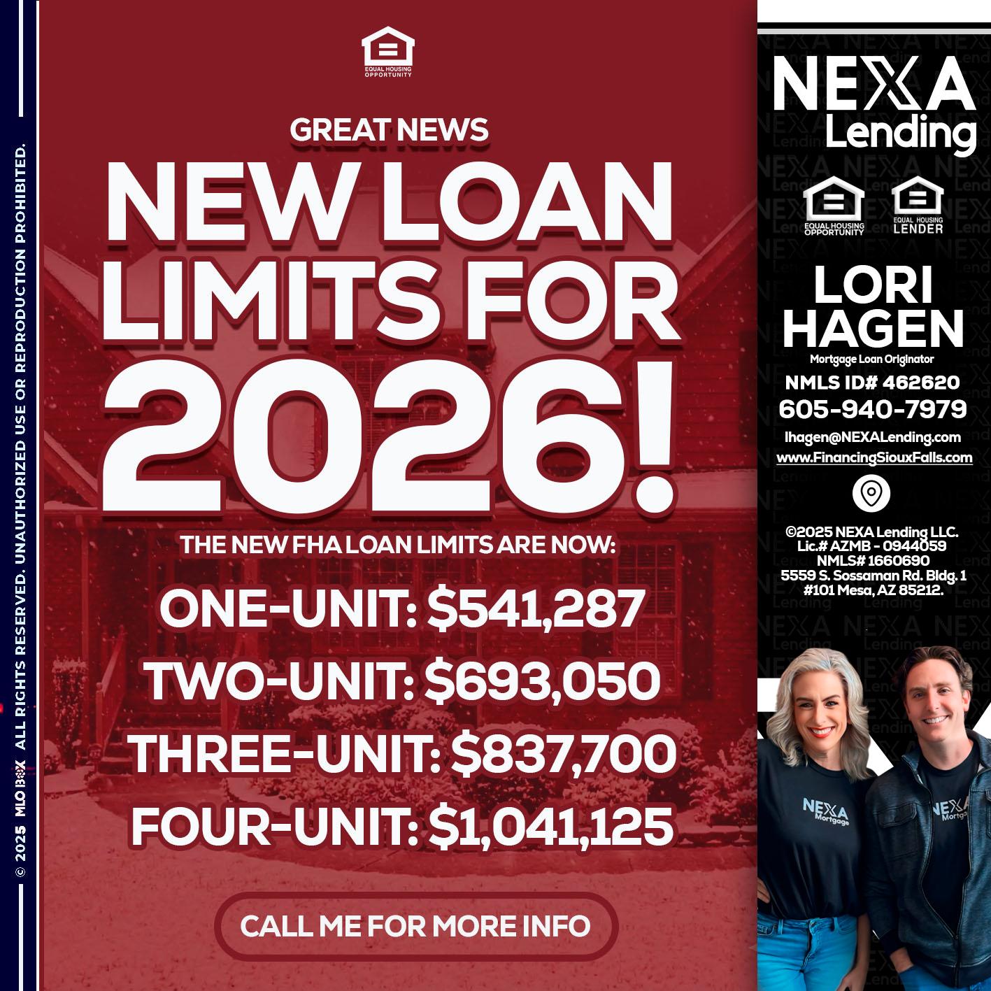 loan limits - Lori Hagen & Tony Bartholomaus -Mortgage Brokers