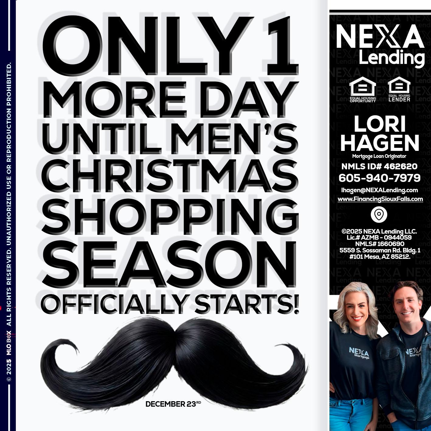 ONLY 1 DAY - Lori Hagen & Tony Bartholomaus -Mortgage Brokers