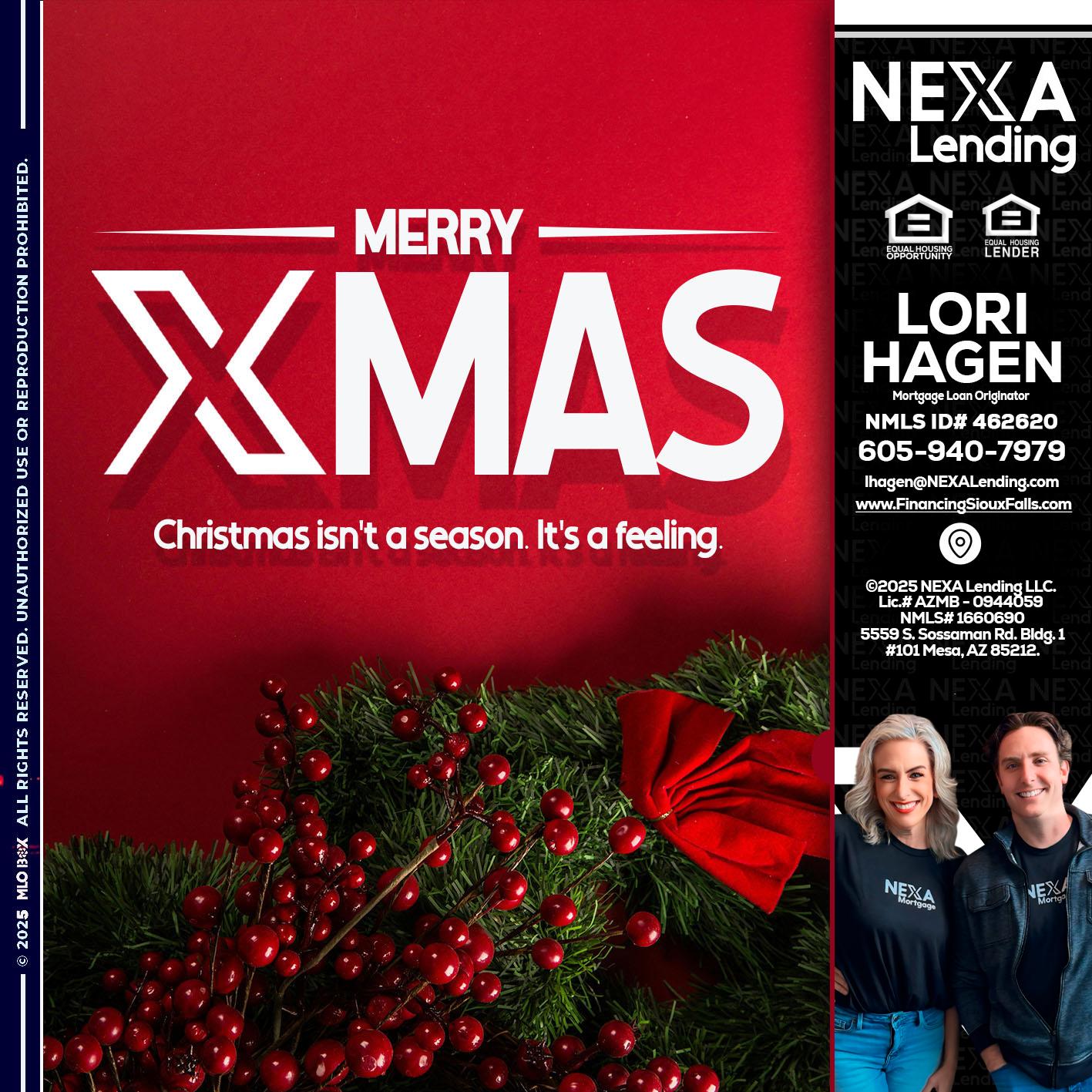 merry xmas - Lori Hagen & Tony Bartholomaus -Mortgage Brokers
