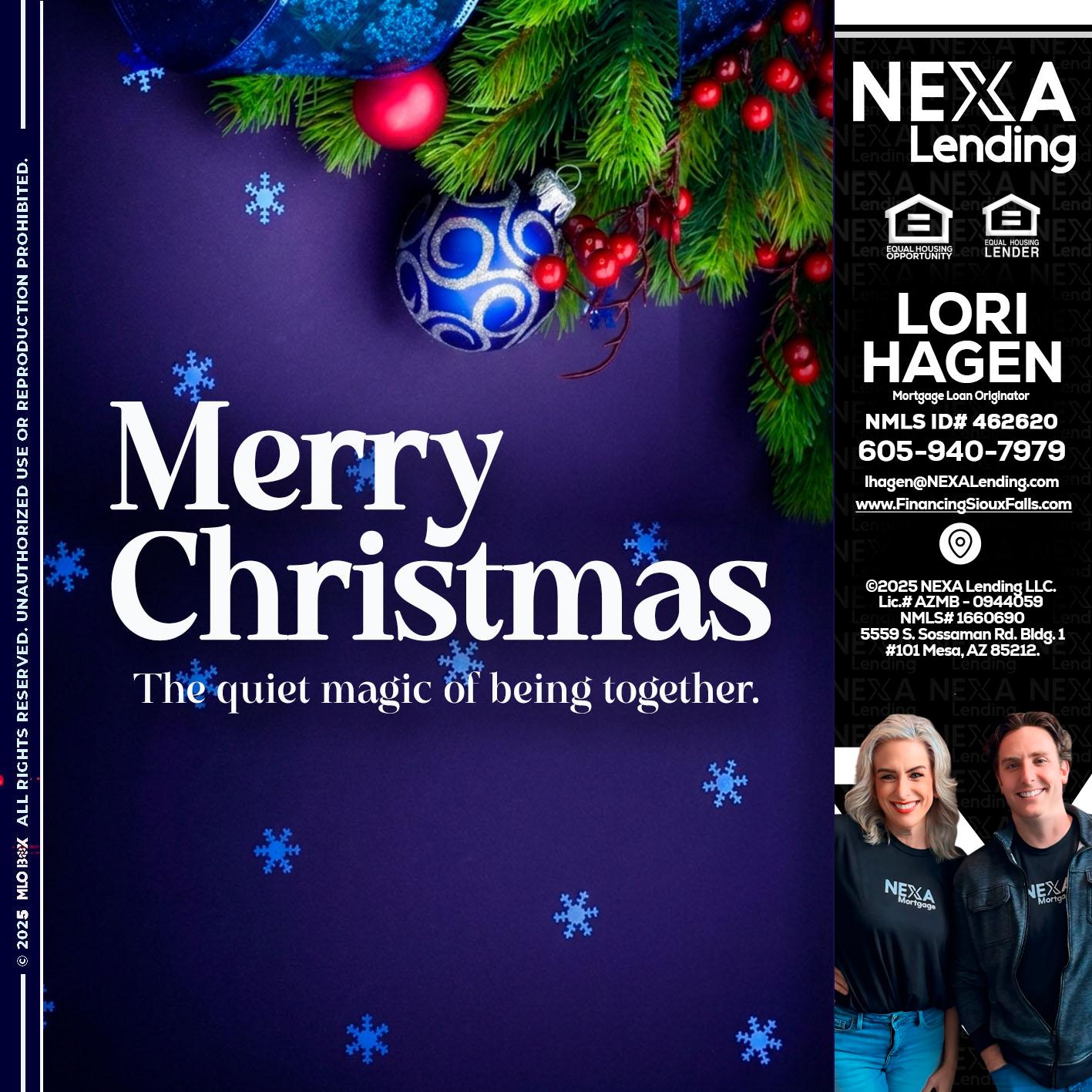 merry christmas - Lori Hagen & Tony Bartholomaus -Mortgage Brokers