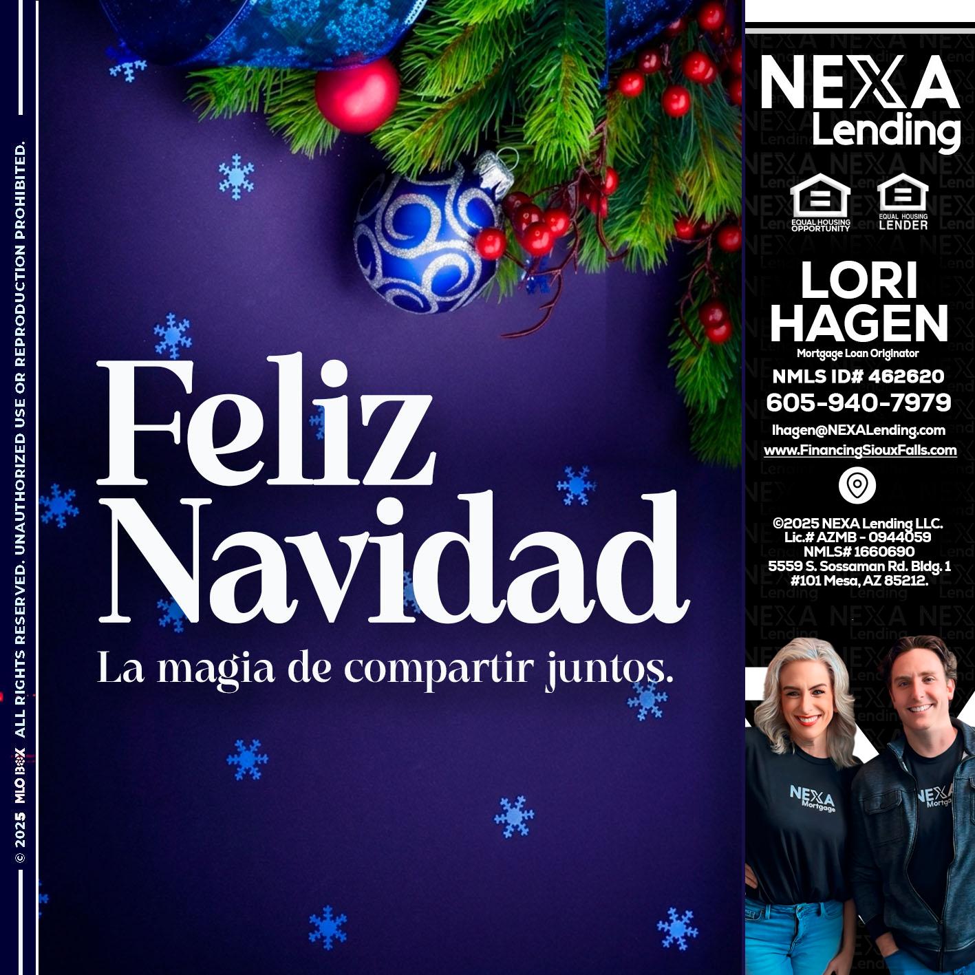 FELIZ NAVIDAD - Lori Hagen & Tony Bartholomaus -Mortgage Brokers