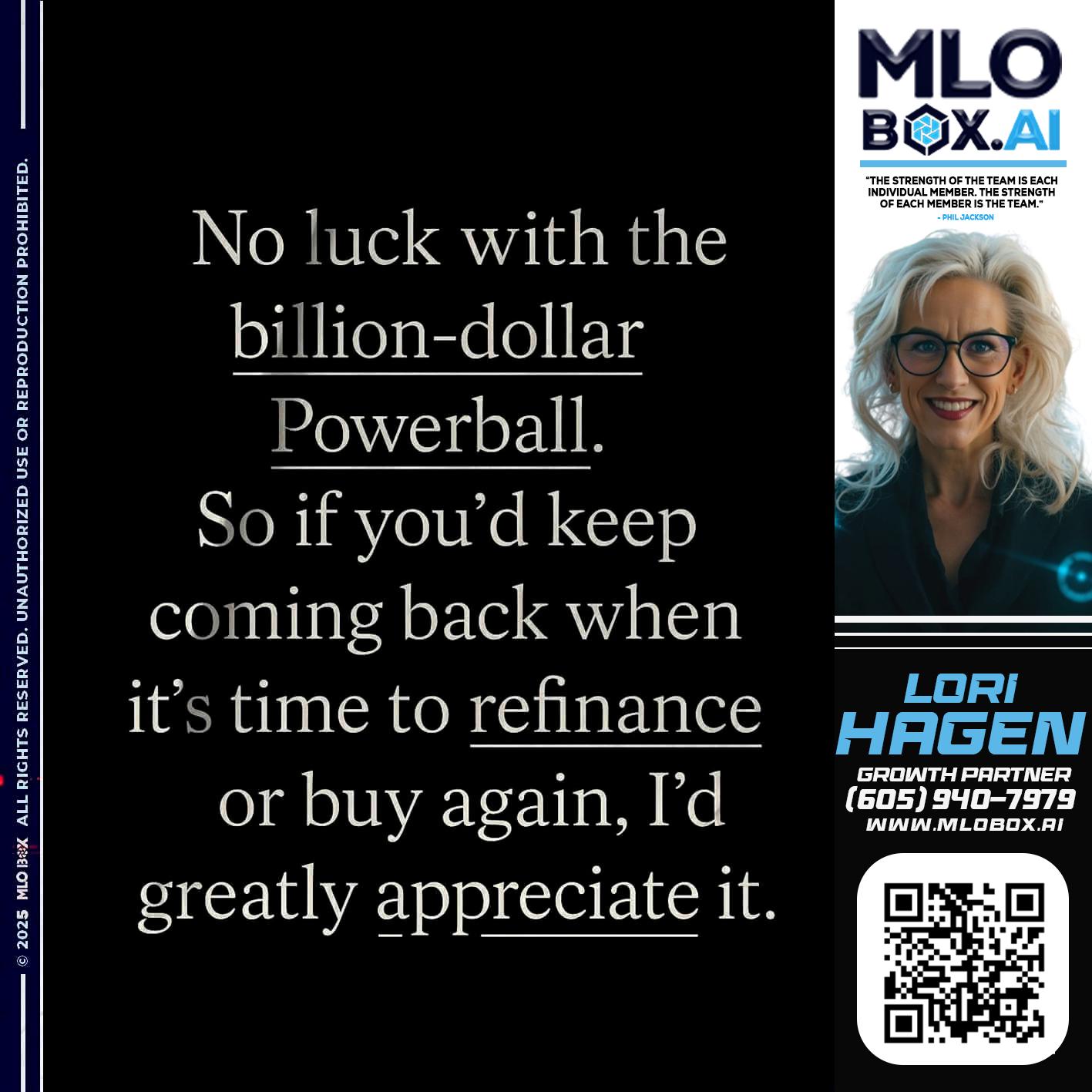 NO LUCK - Lori Hagen & Tony Bartholomaus -Mortgage Brokers