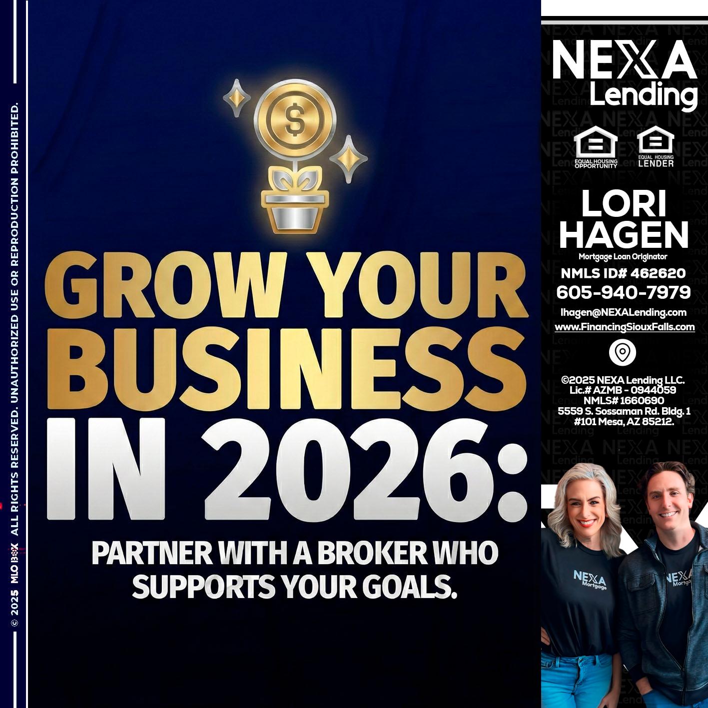 GROW YOUR BUSINESS - Lori Hagen & Tony Bartholomaus -Mortgage Brokers