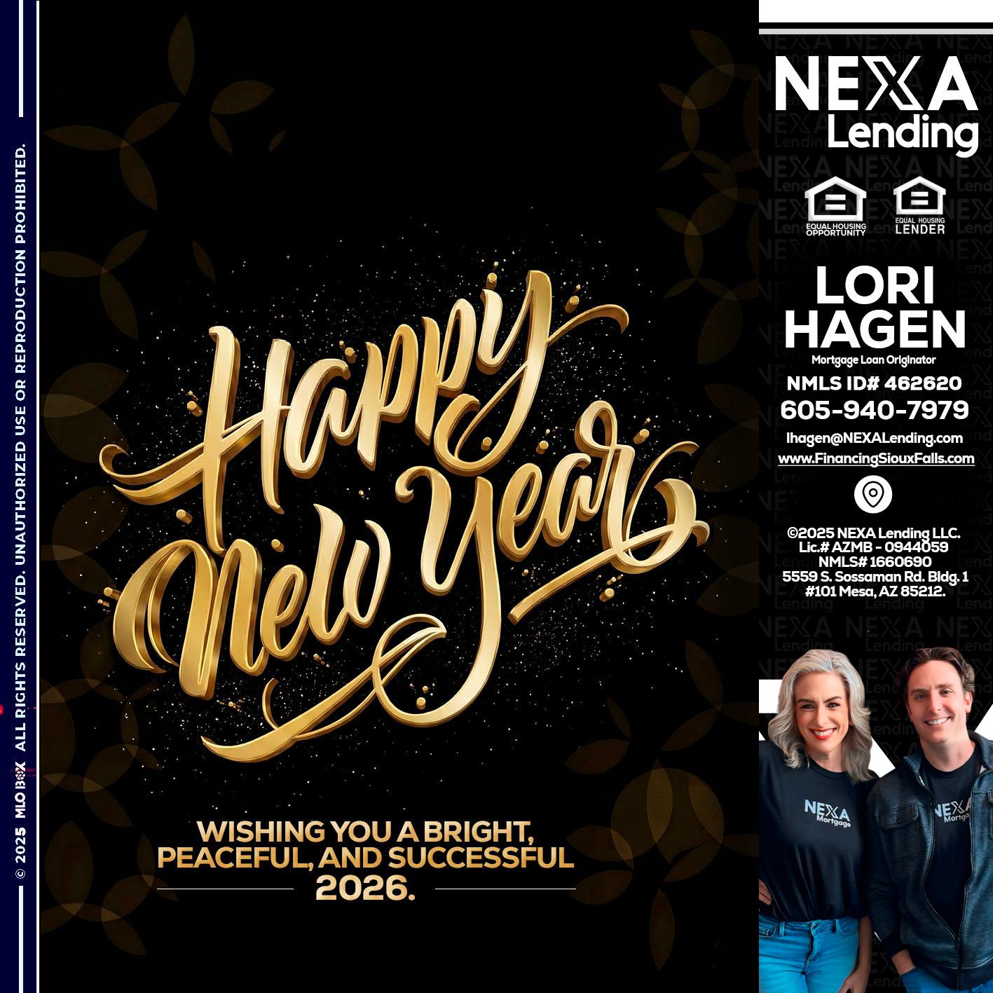 HAPPY NEW YEAR - Lori Hagen & Tony Bartholomaus -Mortgage Brokers