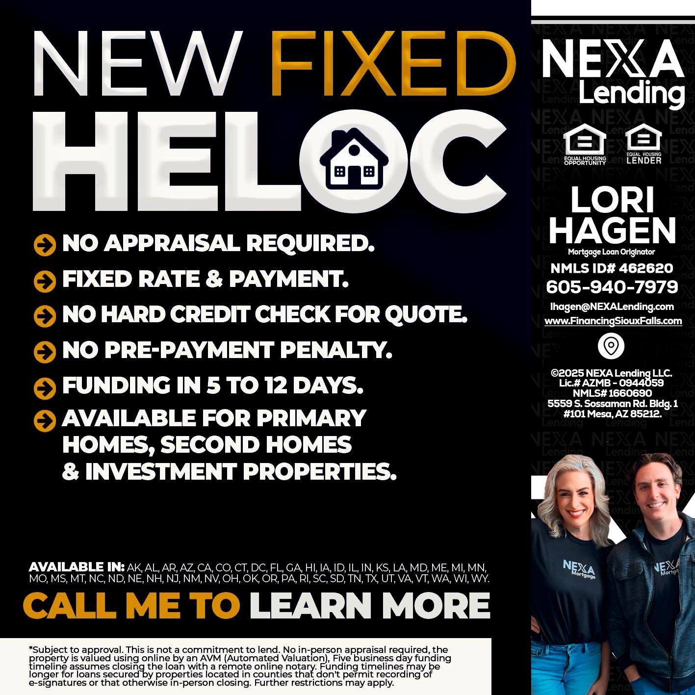 HELOC - Lori Hagen & Tony Bartholomaus -Mortgage Brokers