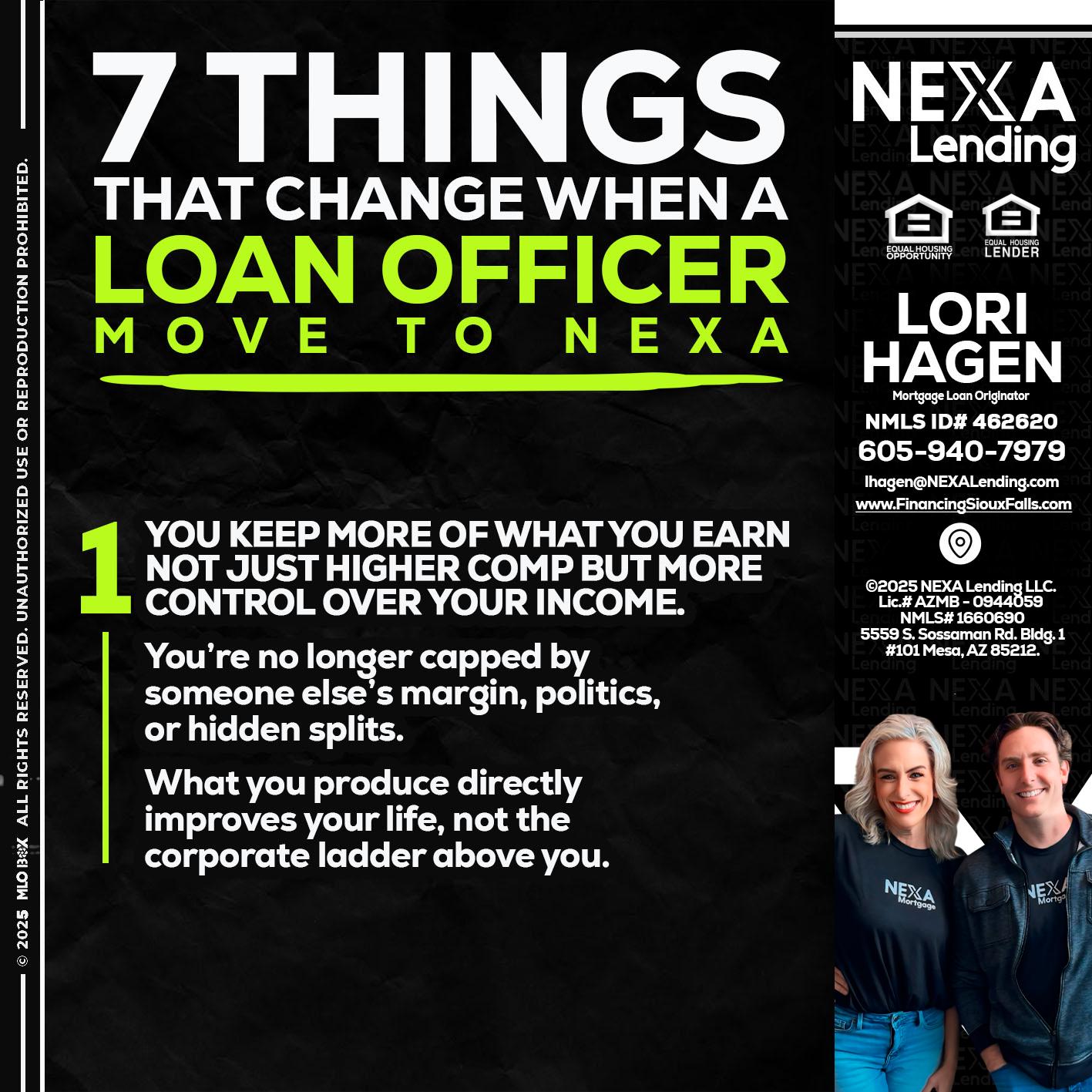 7 THINGS (1) - Lori Hagen & Tony Bartholomaus -Mortgage Brokers