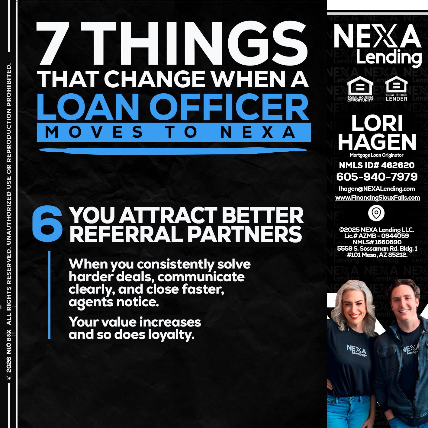 7 THINGS (6) - Lori Hagen & Tony Bartholomaus -Mortgage Brokers