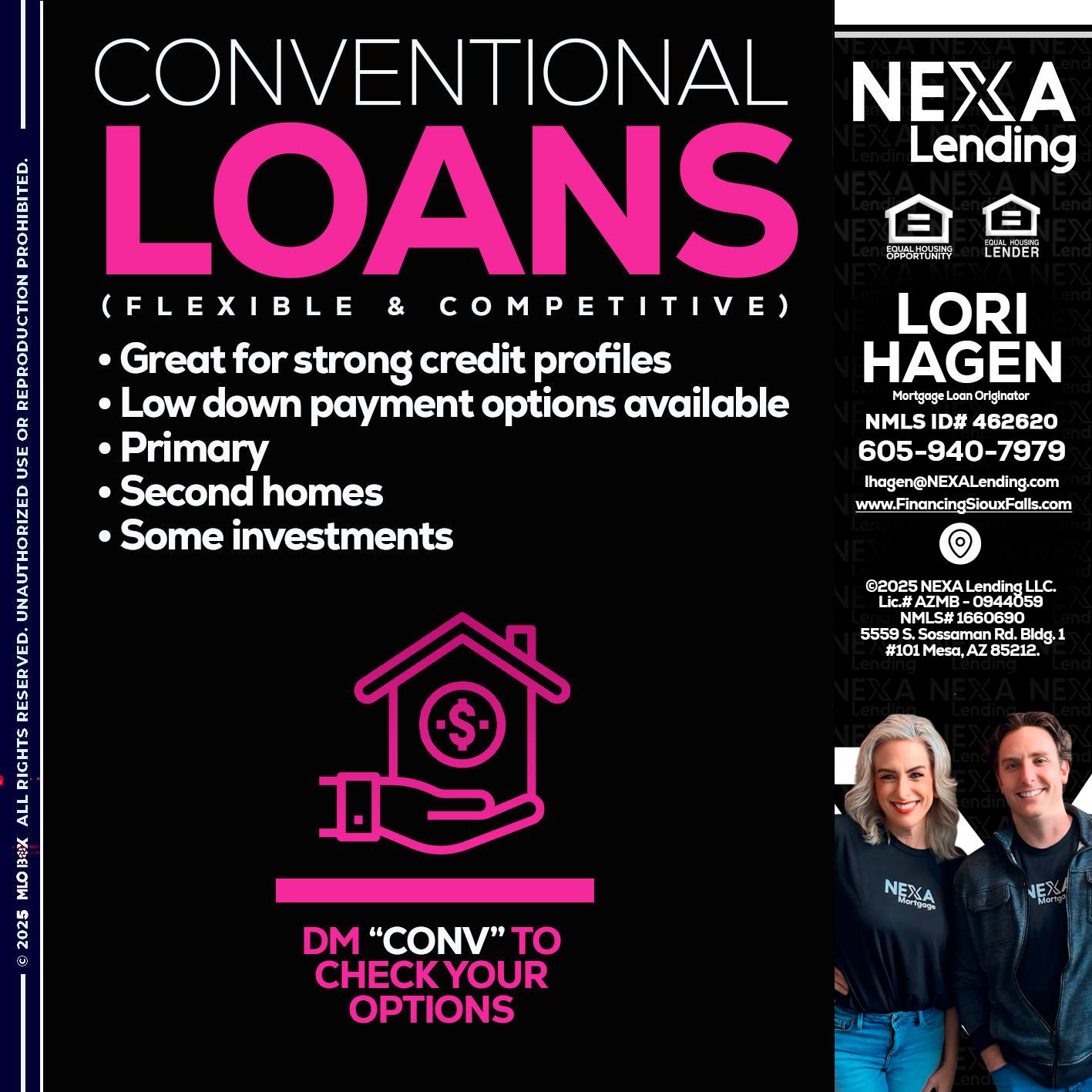 CONVENTIONAL LOANS - Lori Hagen & Tony Bartholomaus -Mortgage Brokers