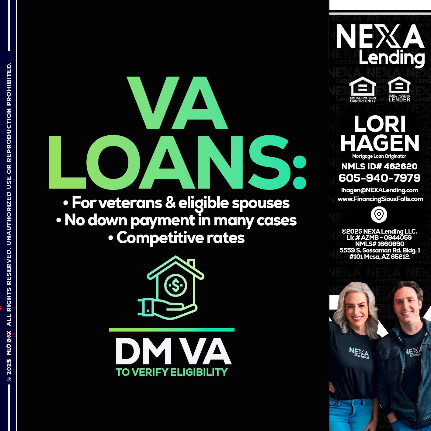 VA LOANS - Lori Hagen & Tony Bartholomaus -Mortgage Brokers