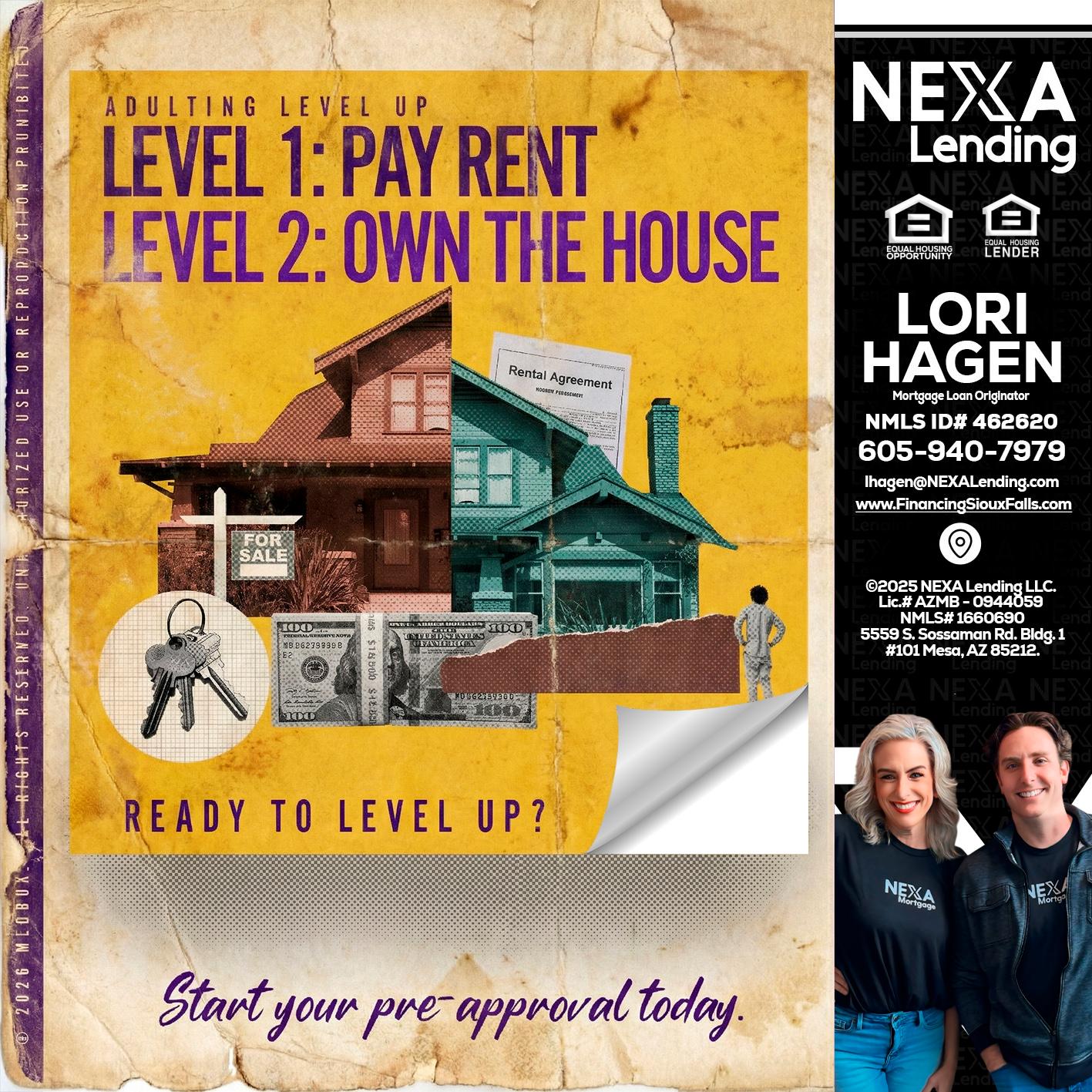 LEVEL 1 - Lori Hagen & Tony Bartholomaus -Mortgage Brokers