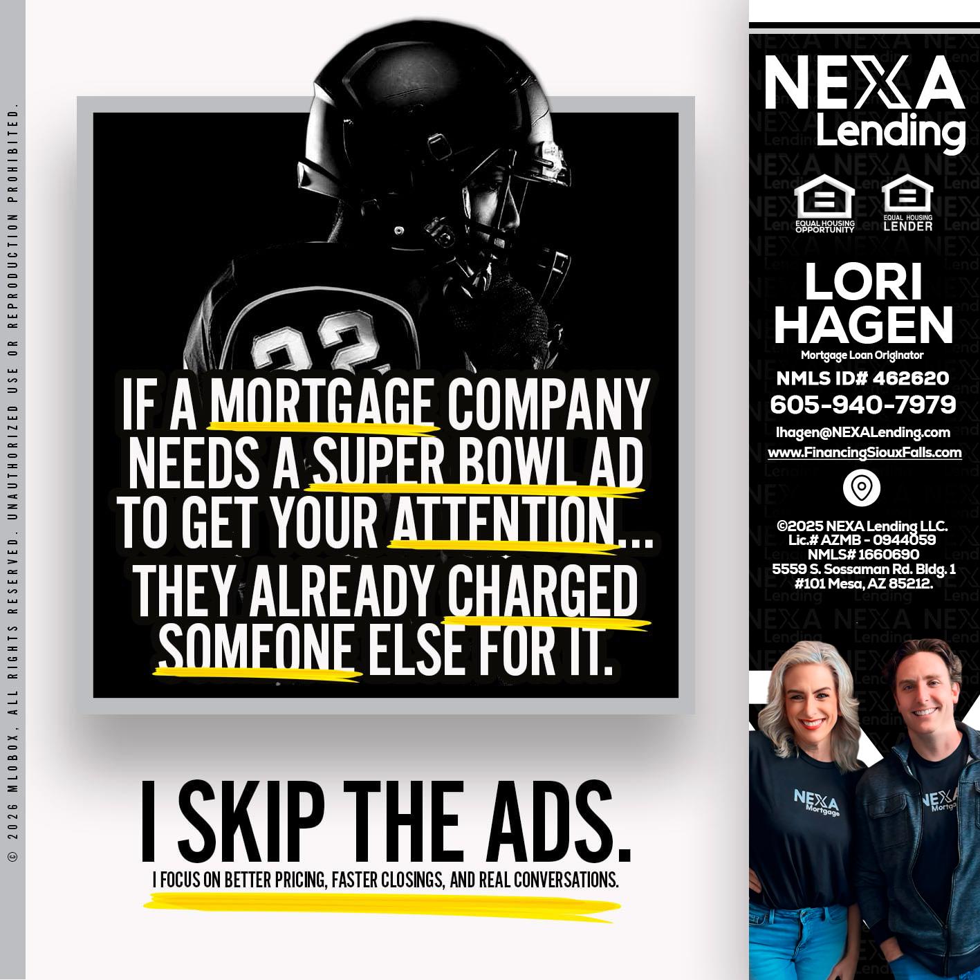 if a mortgage ad - Lori Hagen & Tony Bartholomaus -Mortgage Brokers