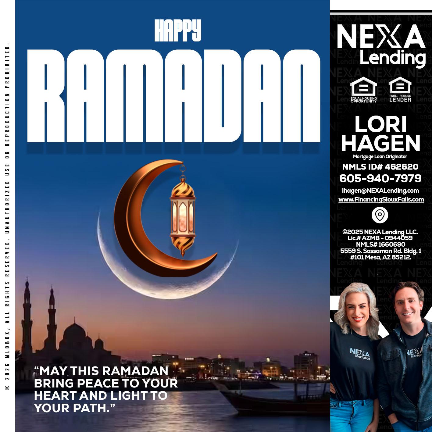 RAMADAN - Lori Hagen & Tony Bartholomaus -Mortgage Brokers