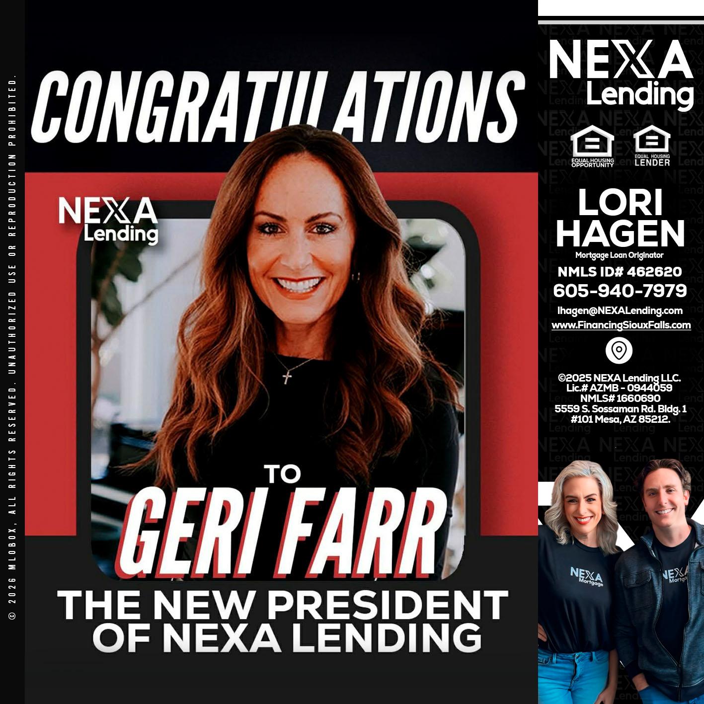 CONGRATULATIONS - Lori Hagen & Tony Bartholomaus -Mortgage Brokers