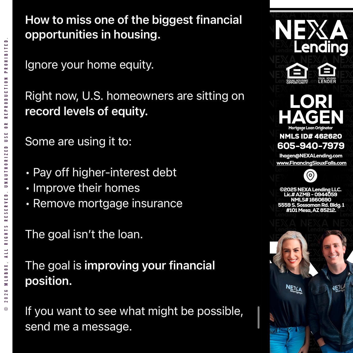 how to miss - Lori Hagen & Tony Bartholomaus -Mortgage Brokers