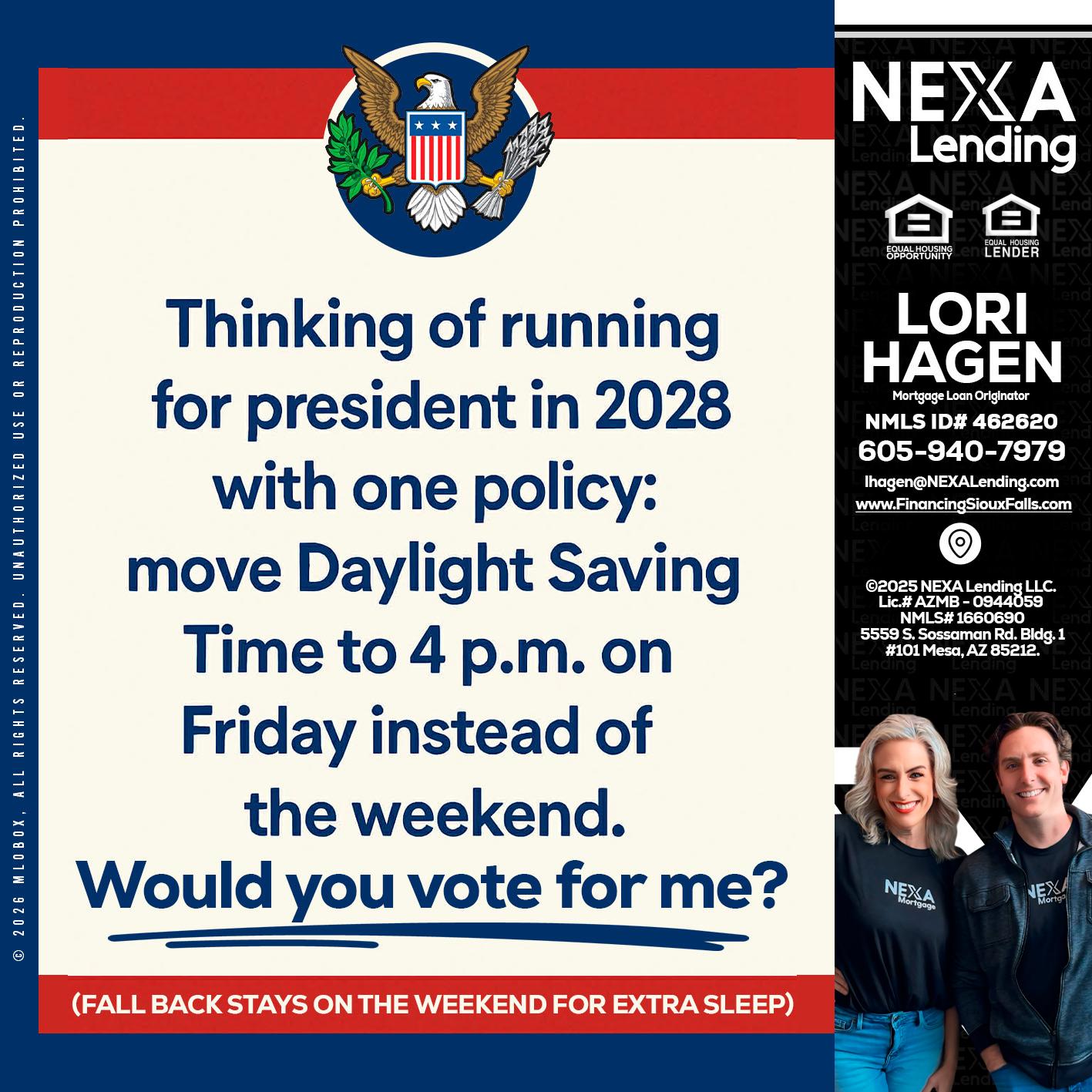 THINKING OF RUNING - Lori Hagen & Tony Bartholomaus -Mortgage Brokers