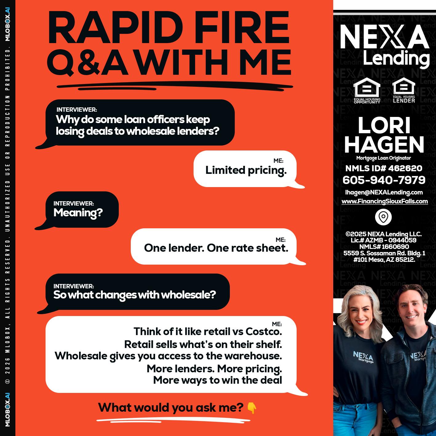 Q&A - Lori Hagen & Tony Bartholomaus -Mortgage Brokers