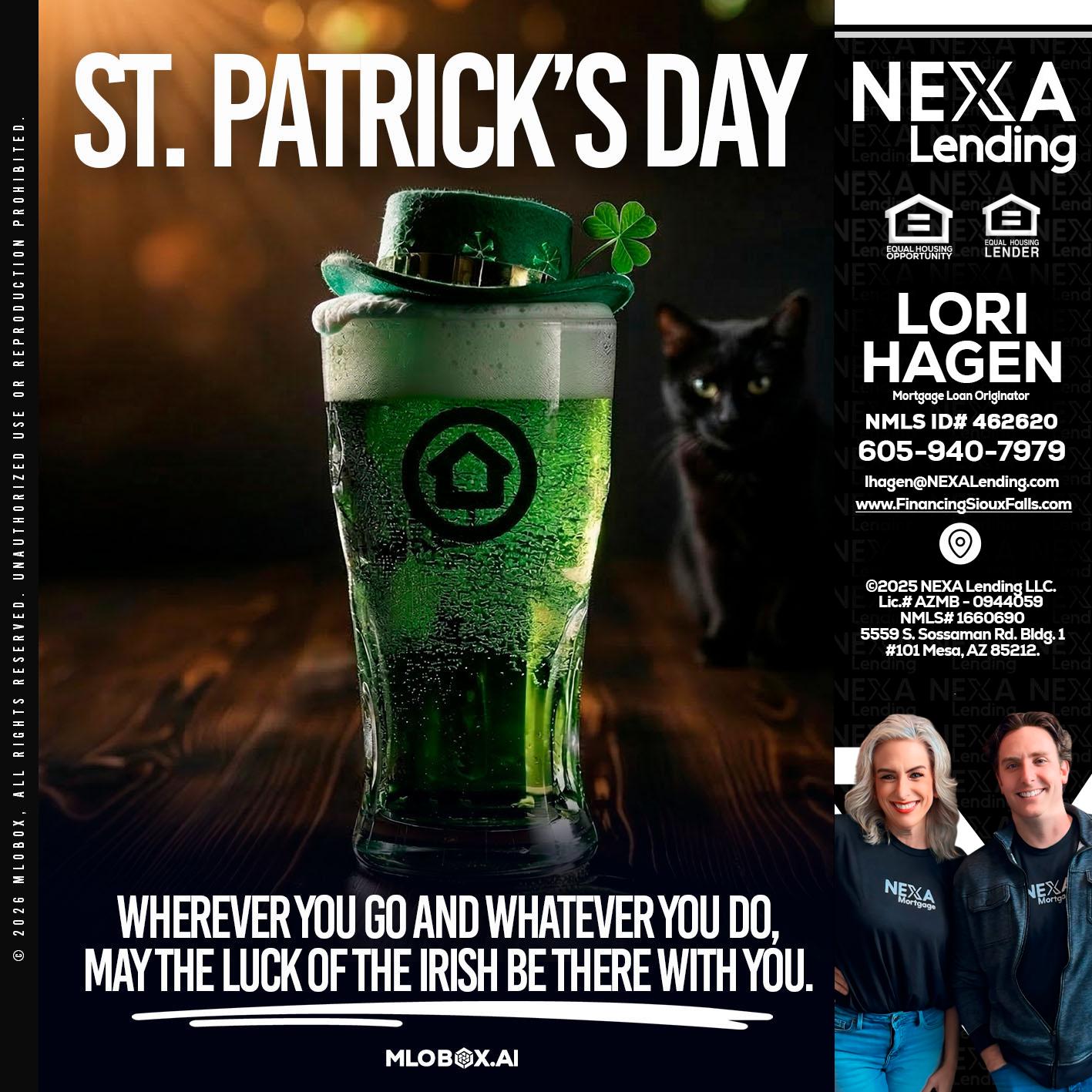 st. Patricks day - Lori Hagen & Tony Bartholomaus -Mortgage Brokers