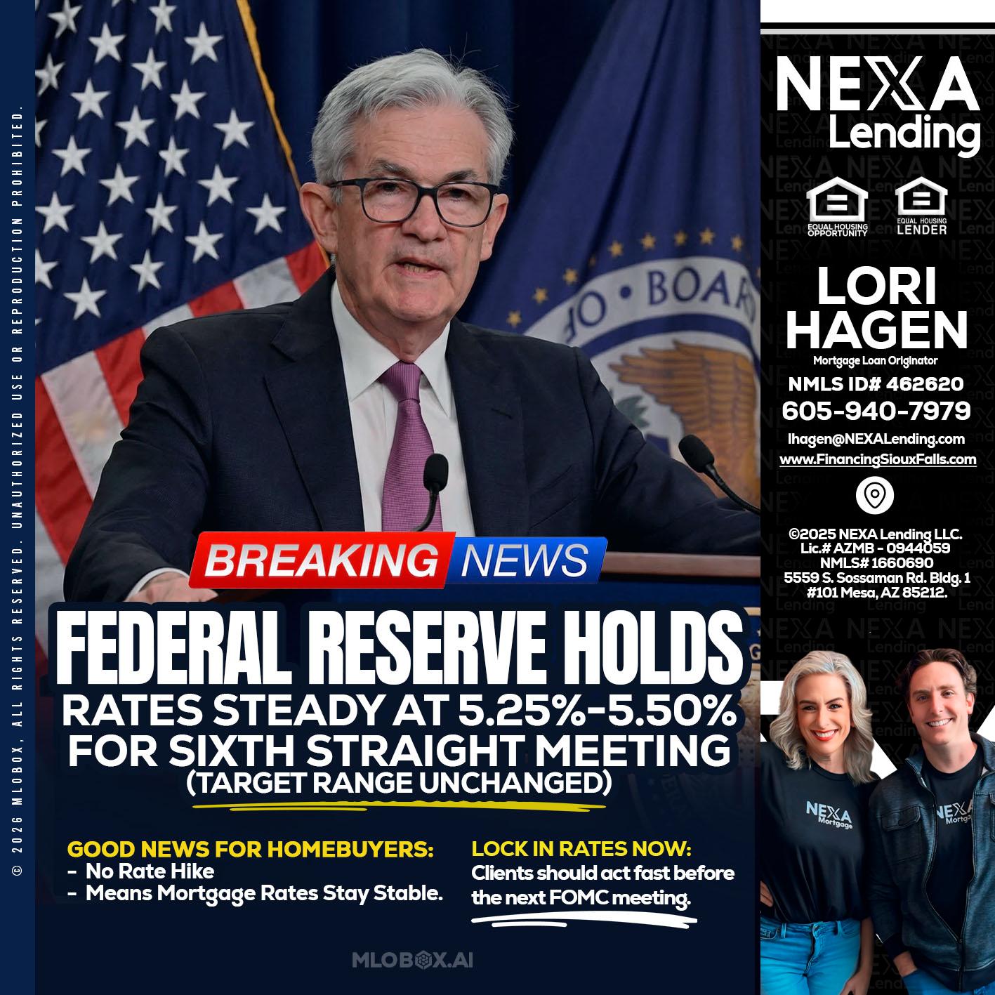 federal reserve - Lori Hagen & Tony Bartholomaus -Mortgage Brokers