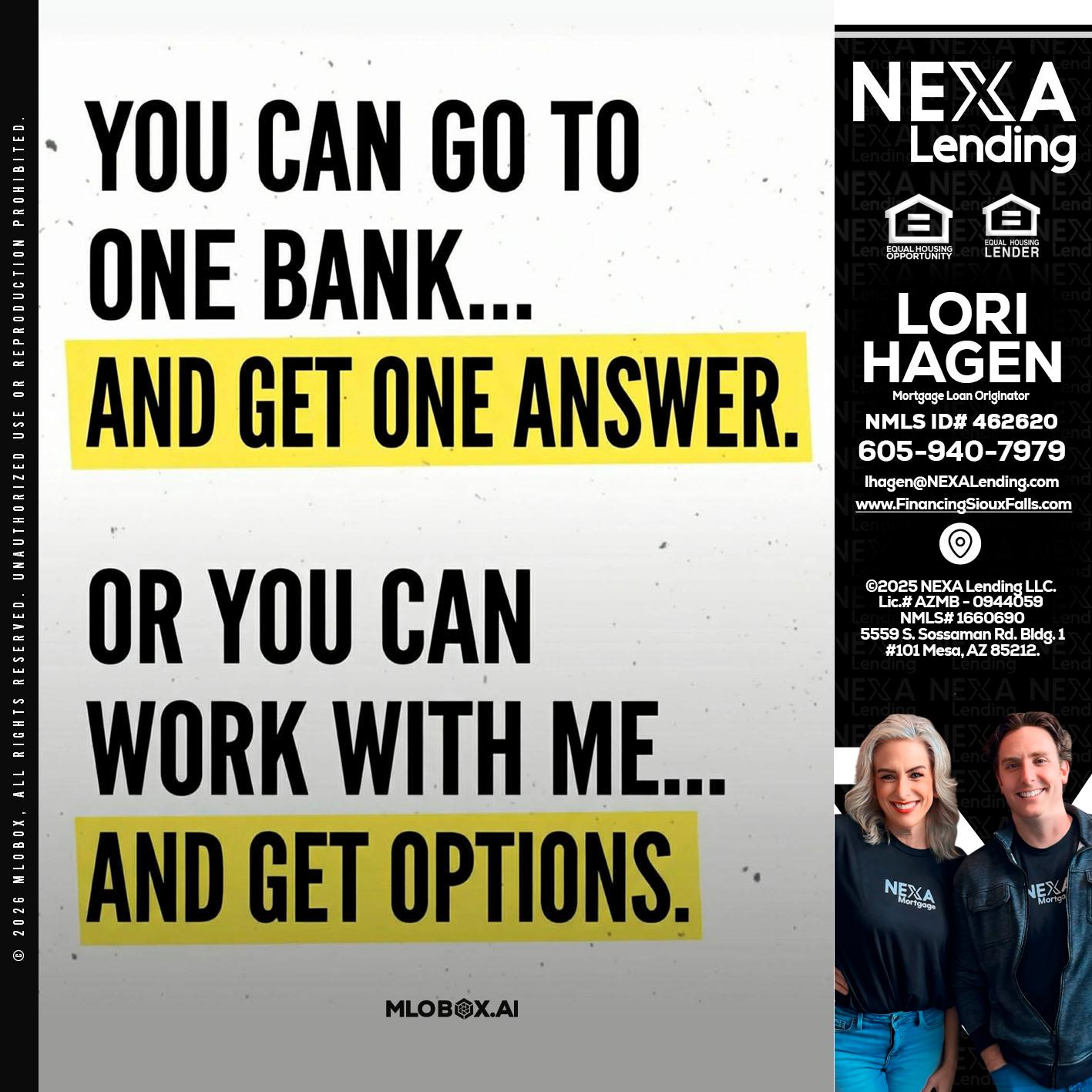 YOU CAN GO TO - Lori Hagen & Tony Bartholomaus -Mortgage Brokers