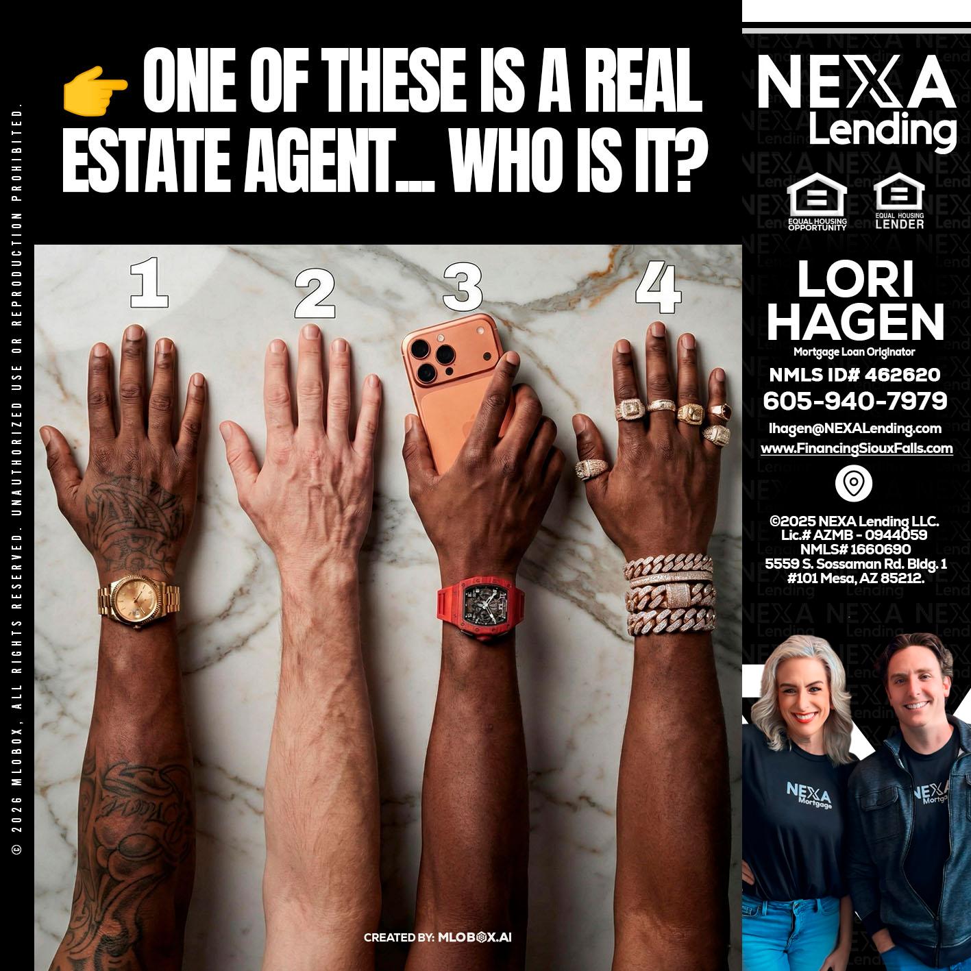 ONE OF THESE - Lori Hagen & Tony Bartholomaus -Mortgage Brokers