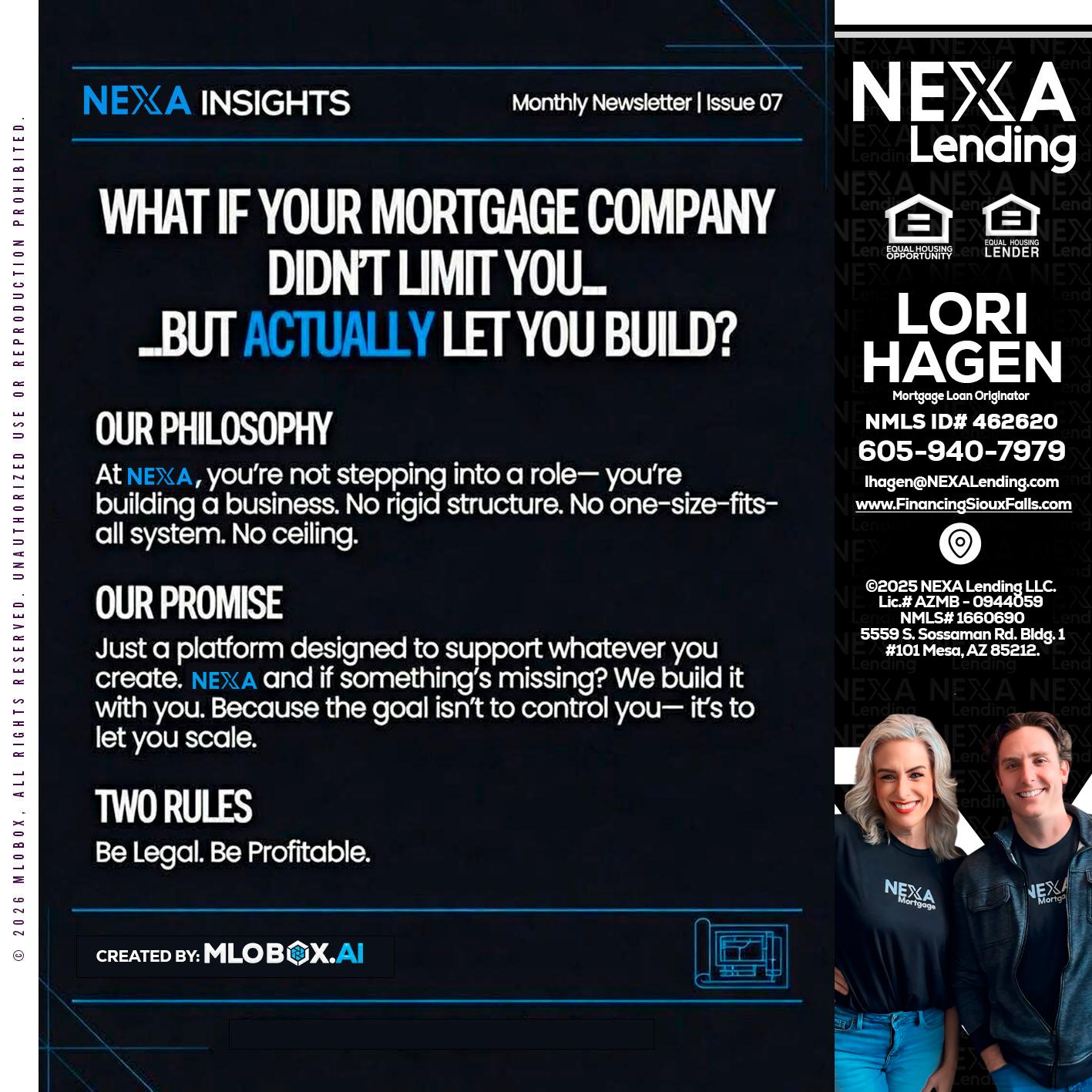 NEXA INSIGHTS - Lori Hagen & Tony Bartholomaus -Mortgage Brokers