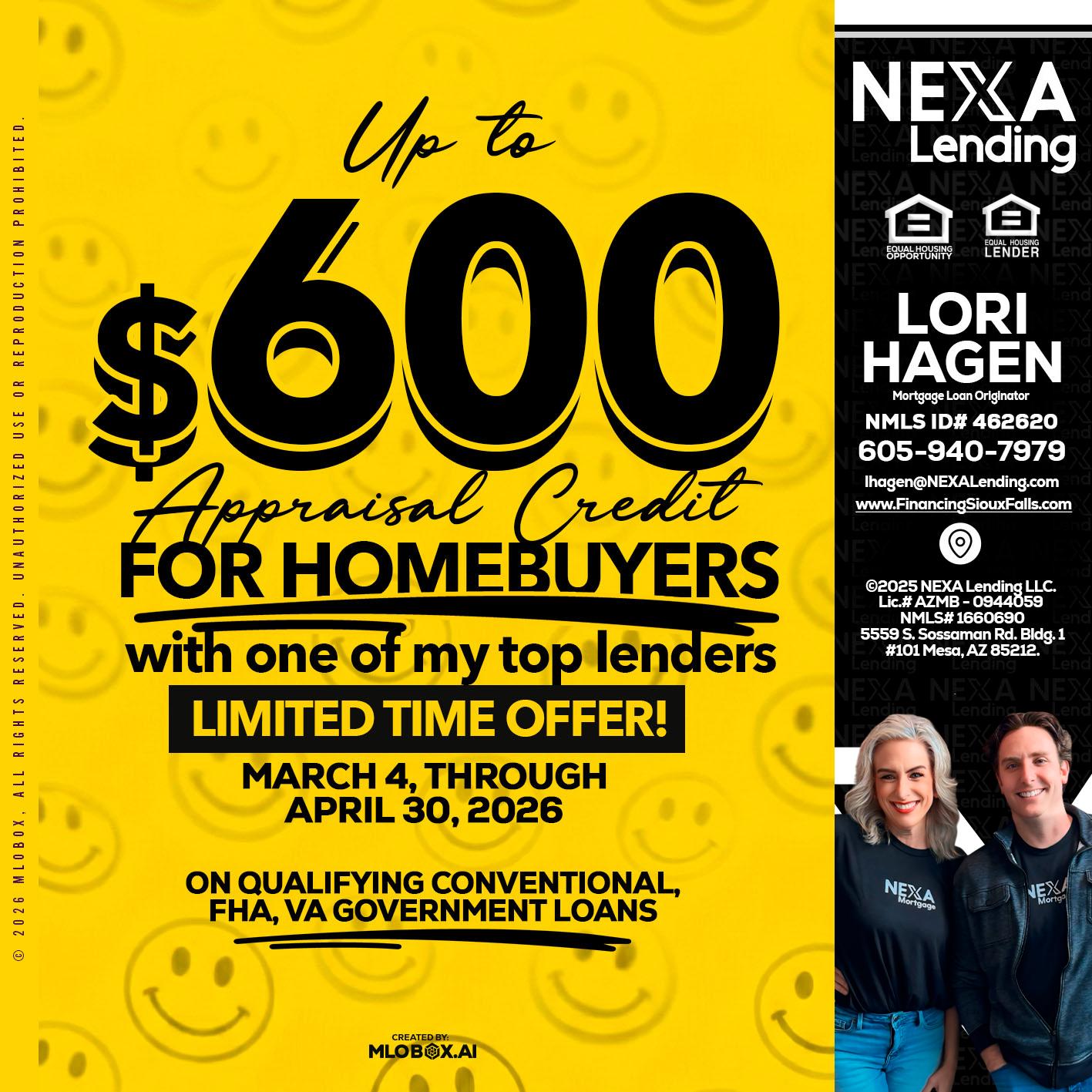 UP TO 600 - Lori Hagen & Tony Bartholomaus -Mortgage Brokers