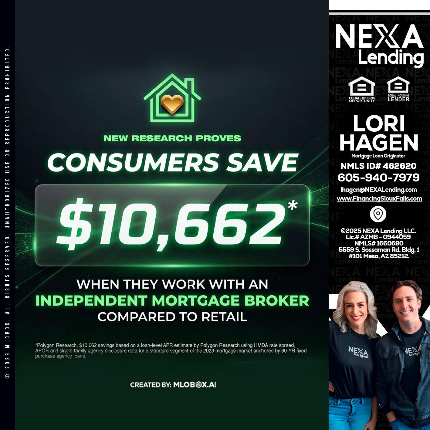 10,662 - Lori Hagen & Tony Bartholomaus -Mortgage Brokers