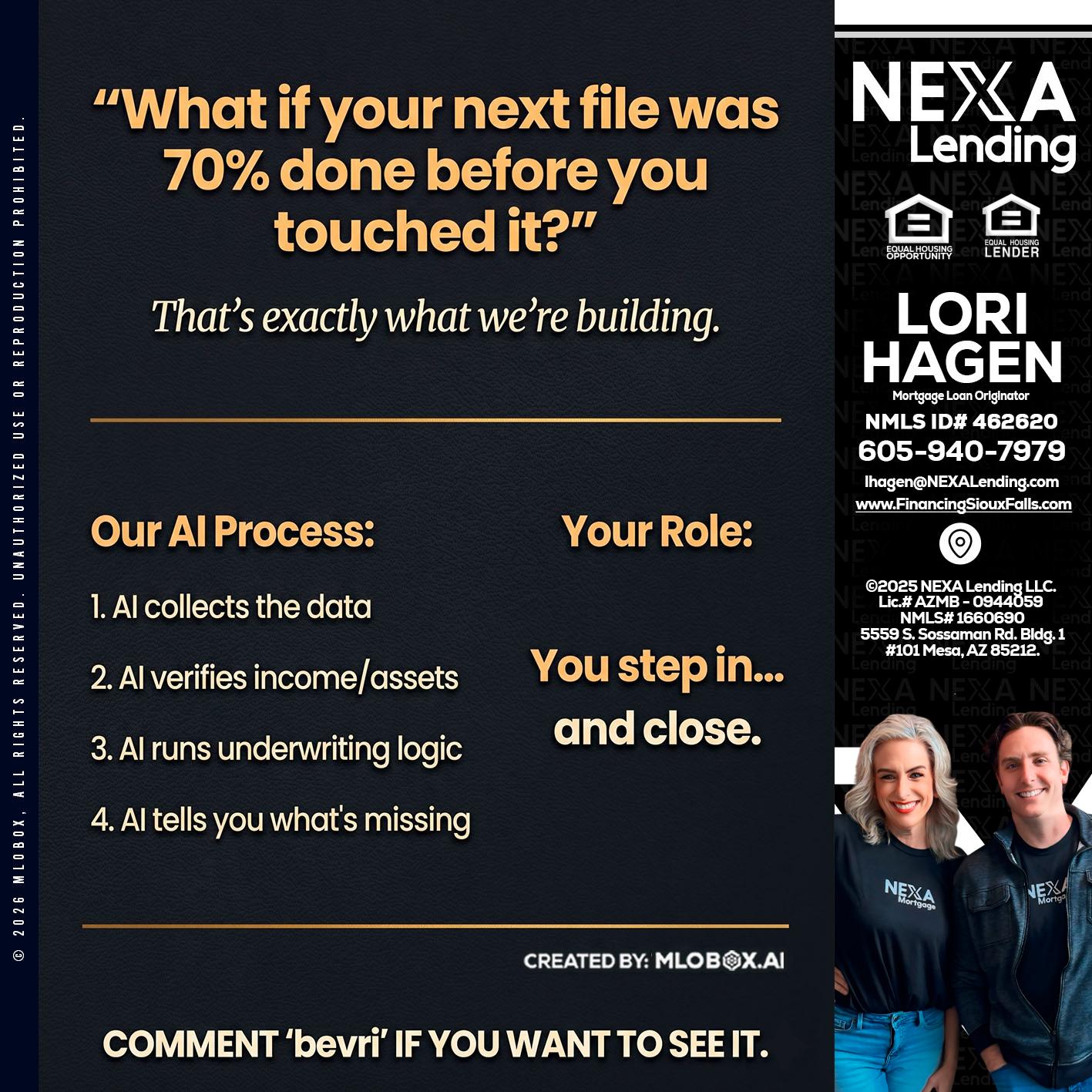 WHAT IF YOUR - Lori Hagen & Tony Bartholomaus -Mortgage Brokers