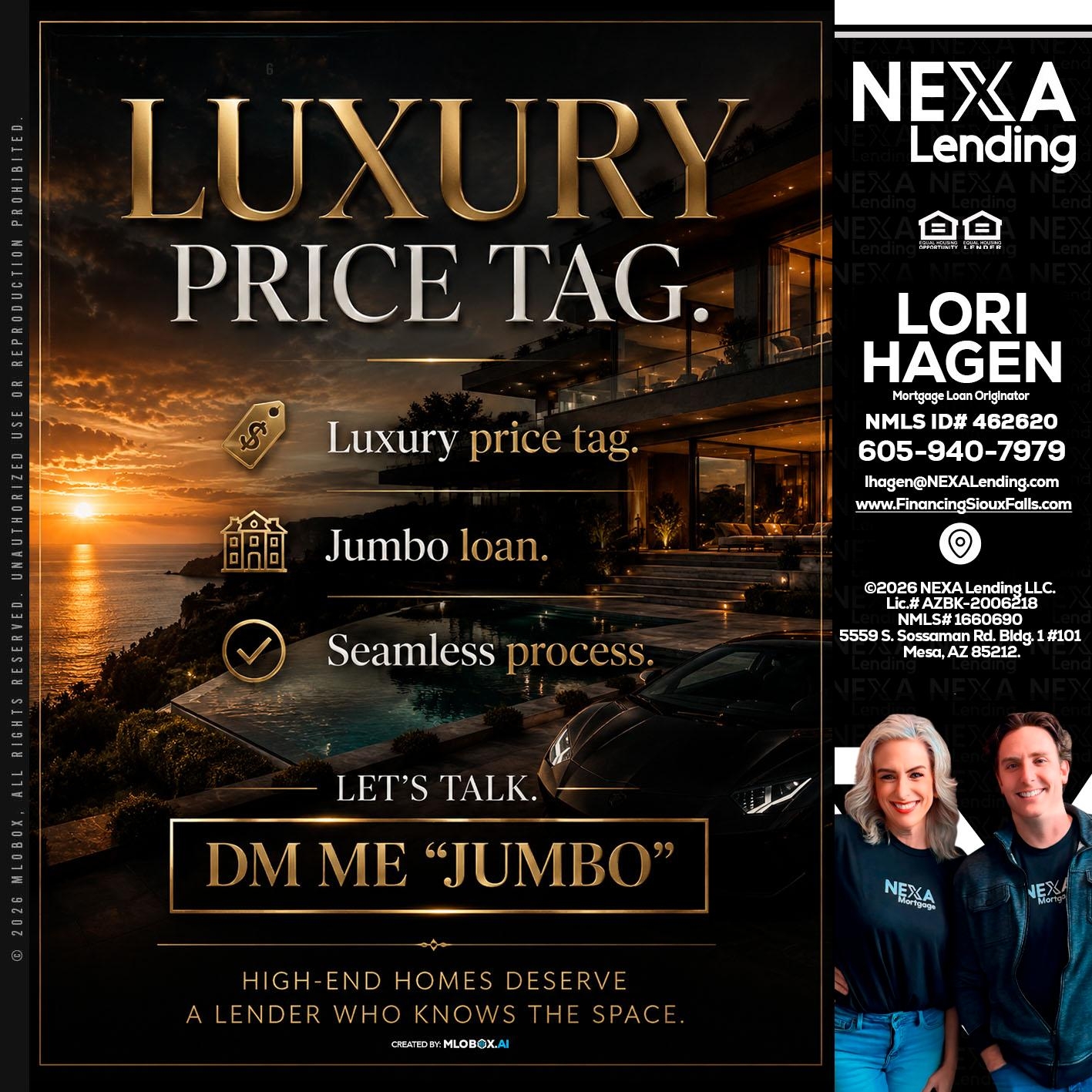 LUXURY PRICE - Lori Hagen & Tony Bartholomaus -Mortgage Brokers