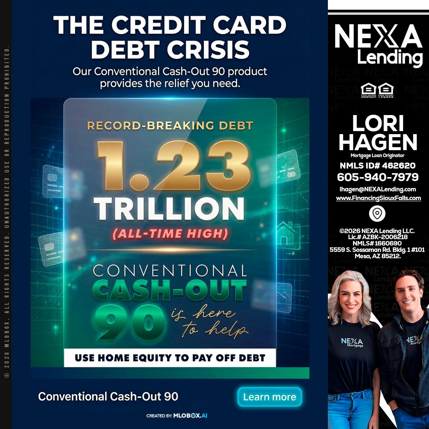 THE CREDIT CARD - Lori Hagen & Tony Bartholomaus -Mortgage Brokers