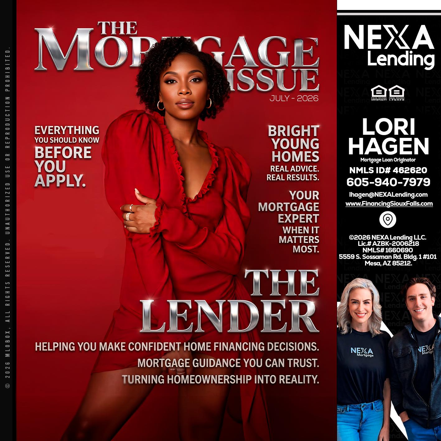 THE MORTGAGE ISSUE JULY - Lori Hagen & Tony Bartholomaus -Mortgage Brokers