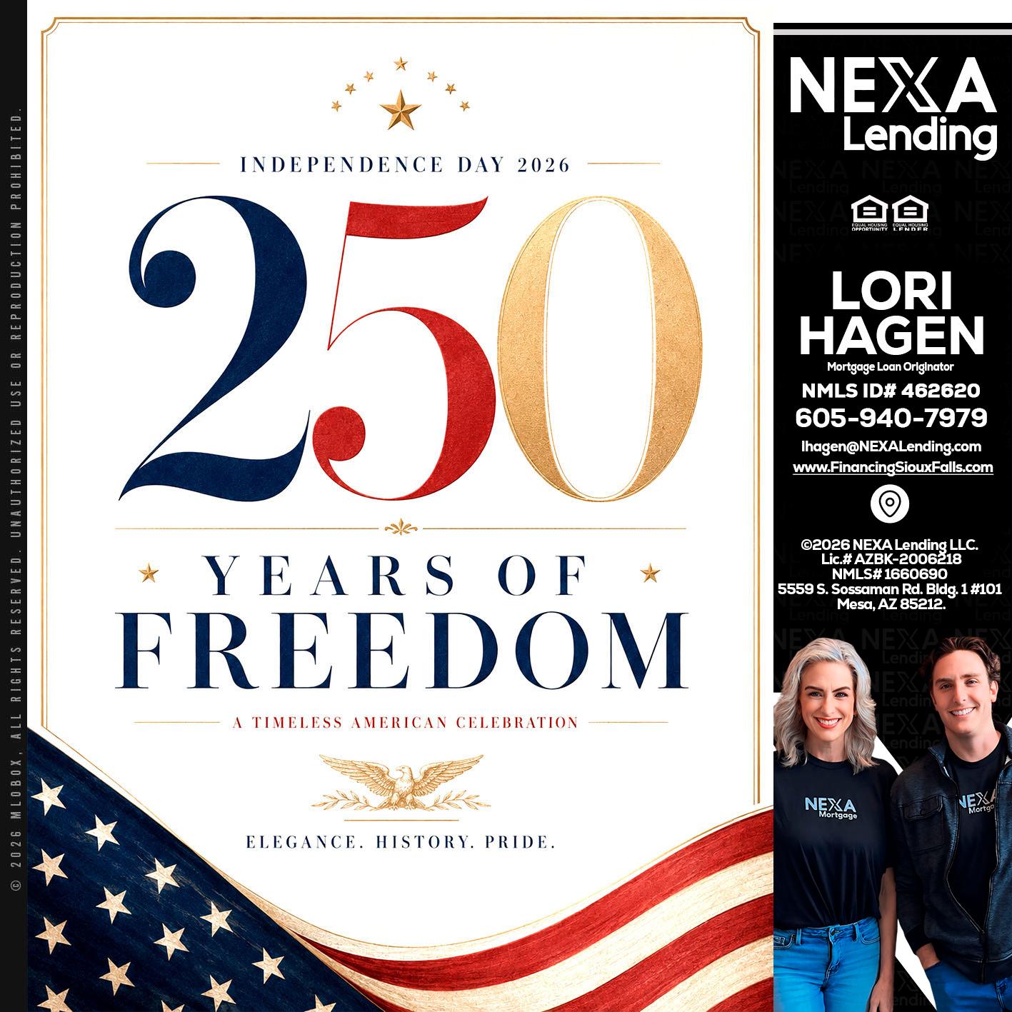250 YEARS - Lori Hagen & Tony Bartholomaus -Mortgage Brokers