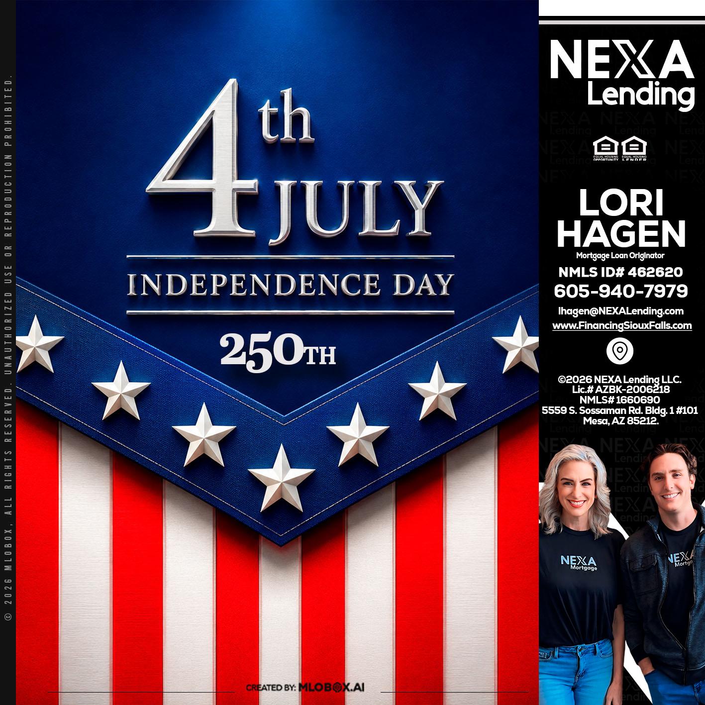 4th of july - Lori Hagen & Tony Bartholomaus -Mortgage Brokers