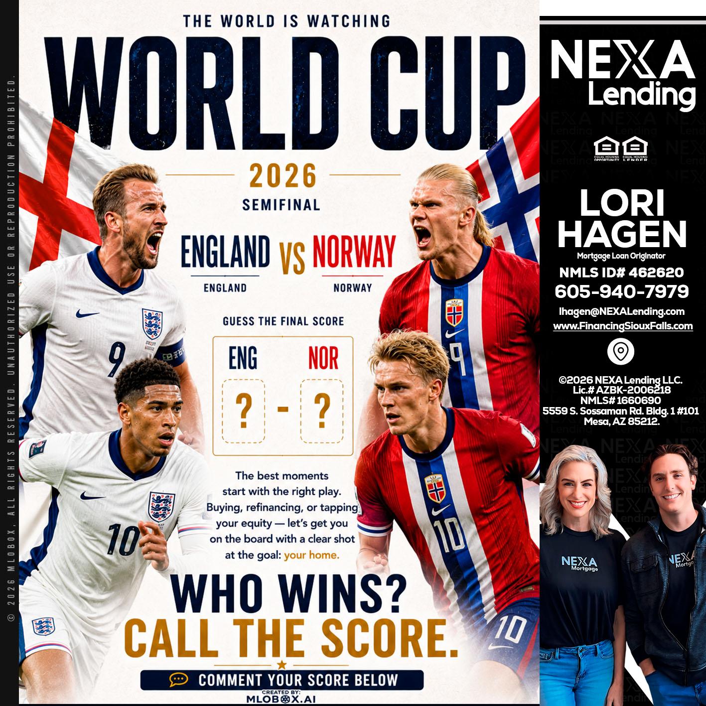 WORLD CUP 2026 - Lori Hagen & Tony Bartholomaus -Mortgage Brokers