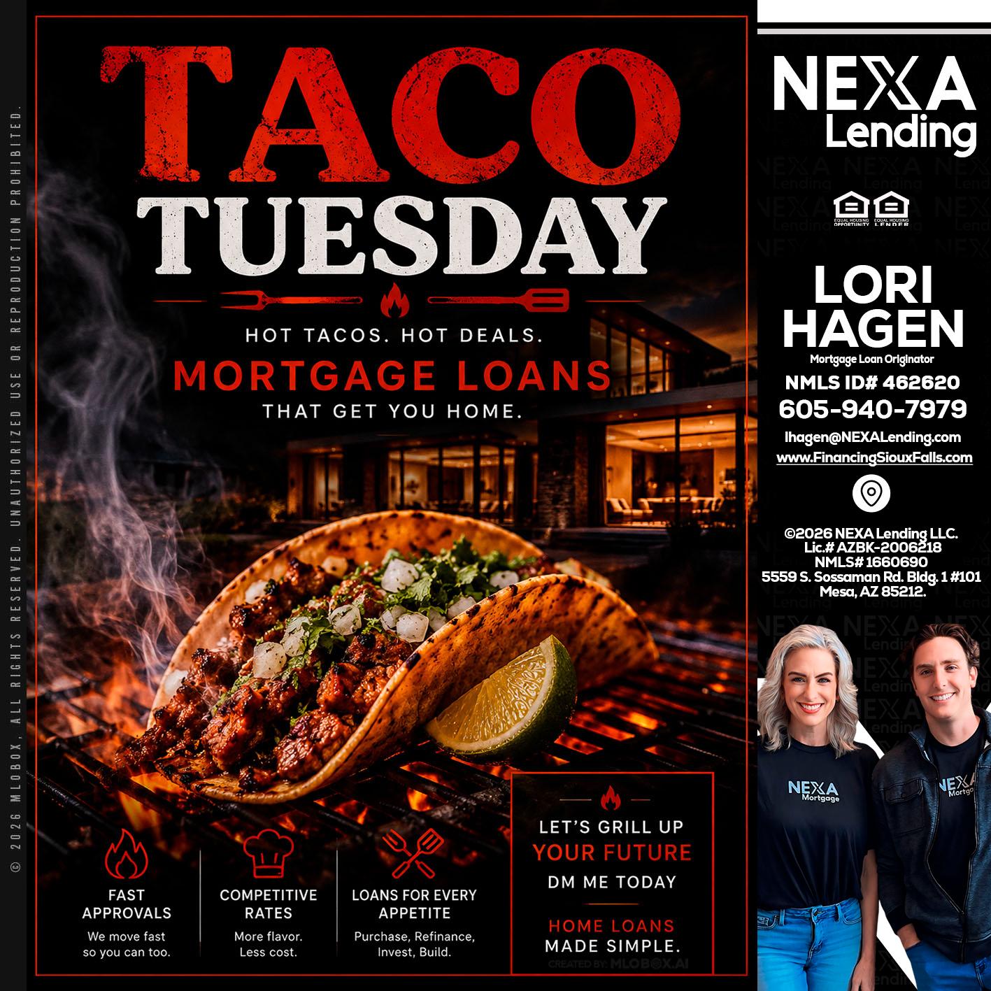 TACO TUESDAY - Lori Hagen & Tony Bartholomaus -Mortgage Brokers