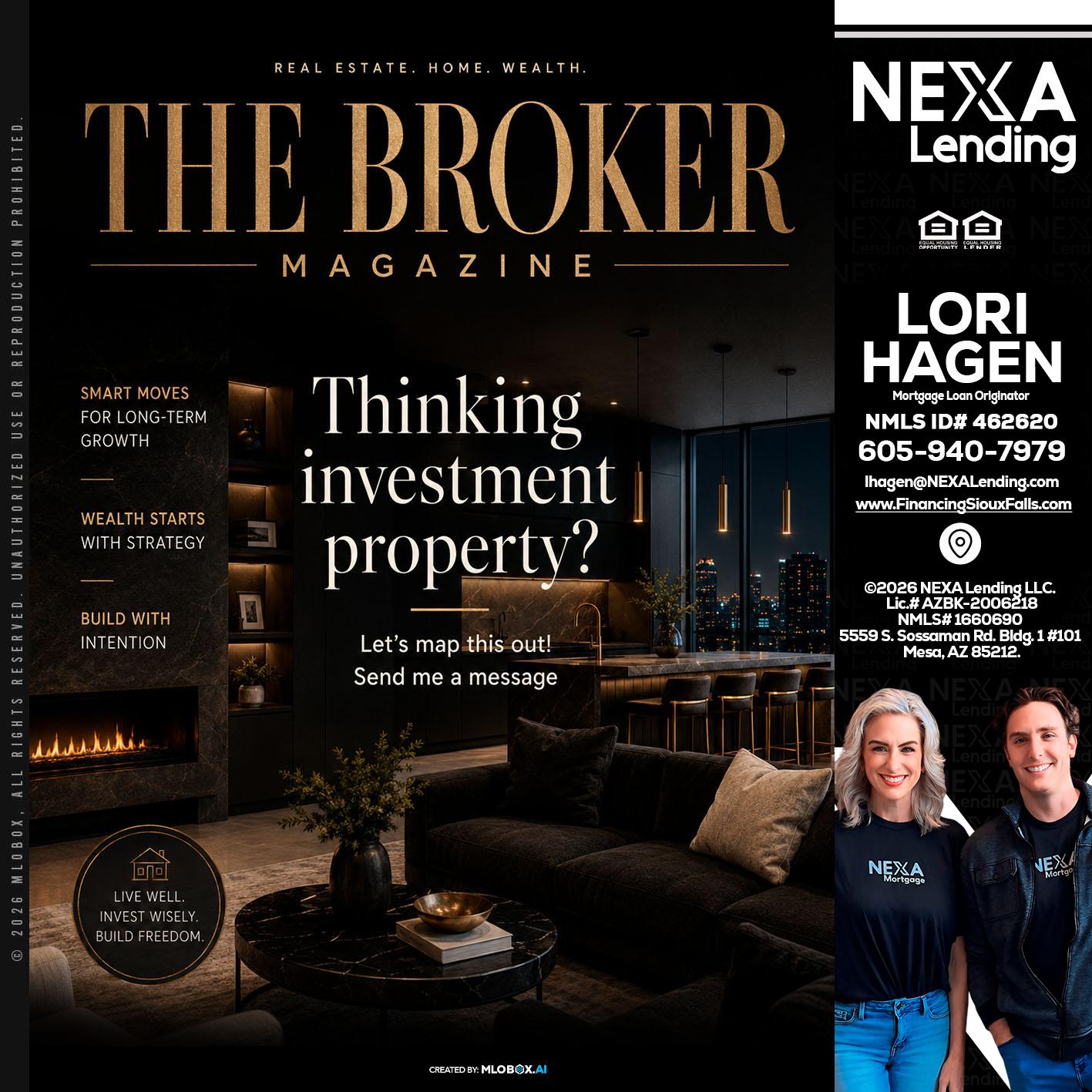 THE BROKER - Lori Hagen & Tony Bartholomaus -Mortgage Brokers
