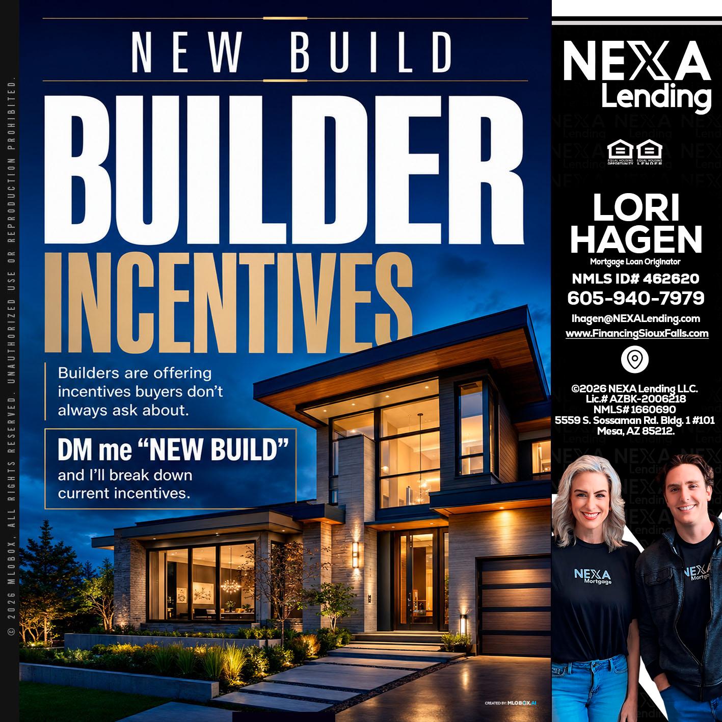 NEW BUILDER - Lori Hagen & Tony Bartholomaus -Mortgage Brokers