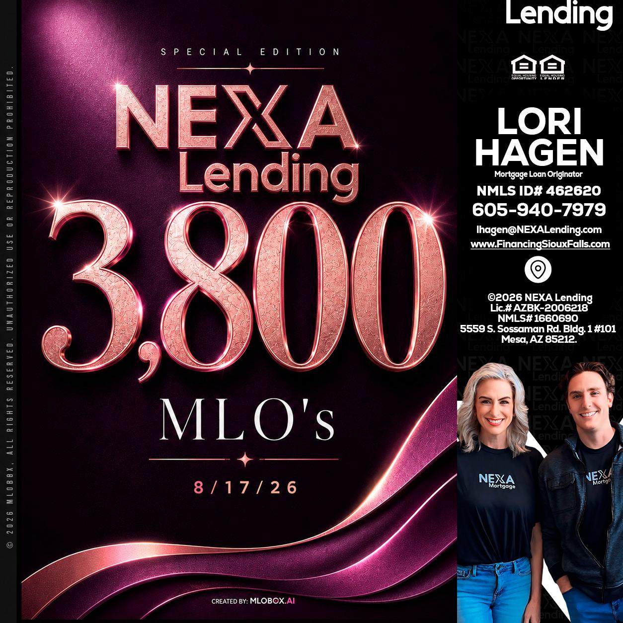 3800 MLOs - Lori Hagen & Tony Bartholomaus -Mortgage Brokers