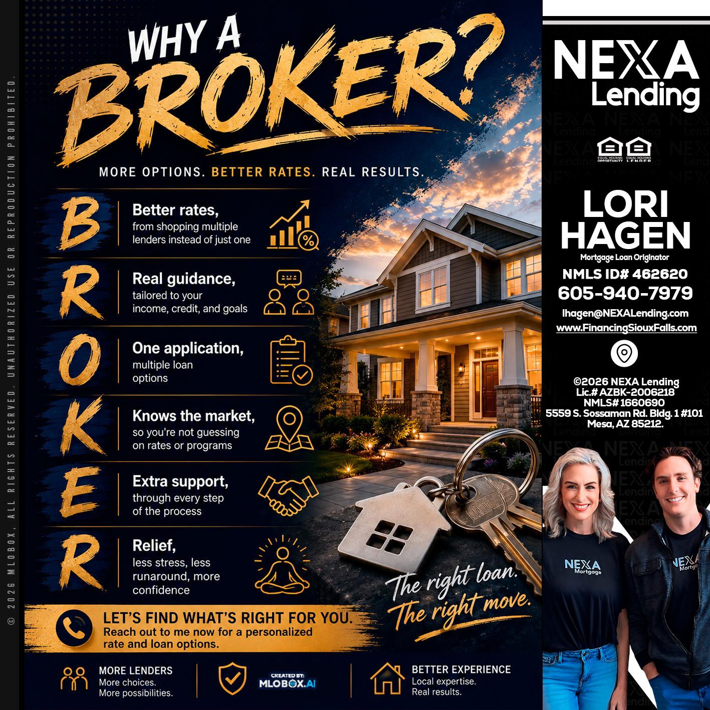 WHY A BROKER? - Lori Hagen & Tony Bartholomaus -Mortgage Brokers