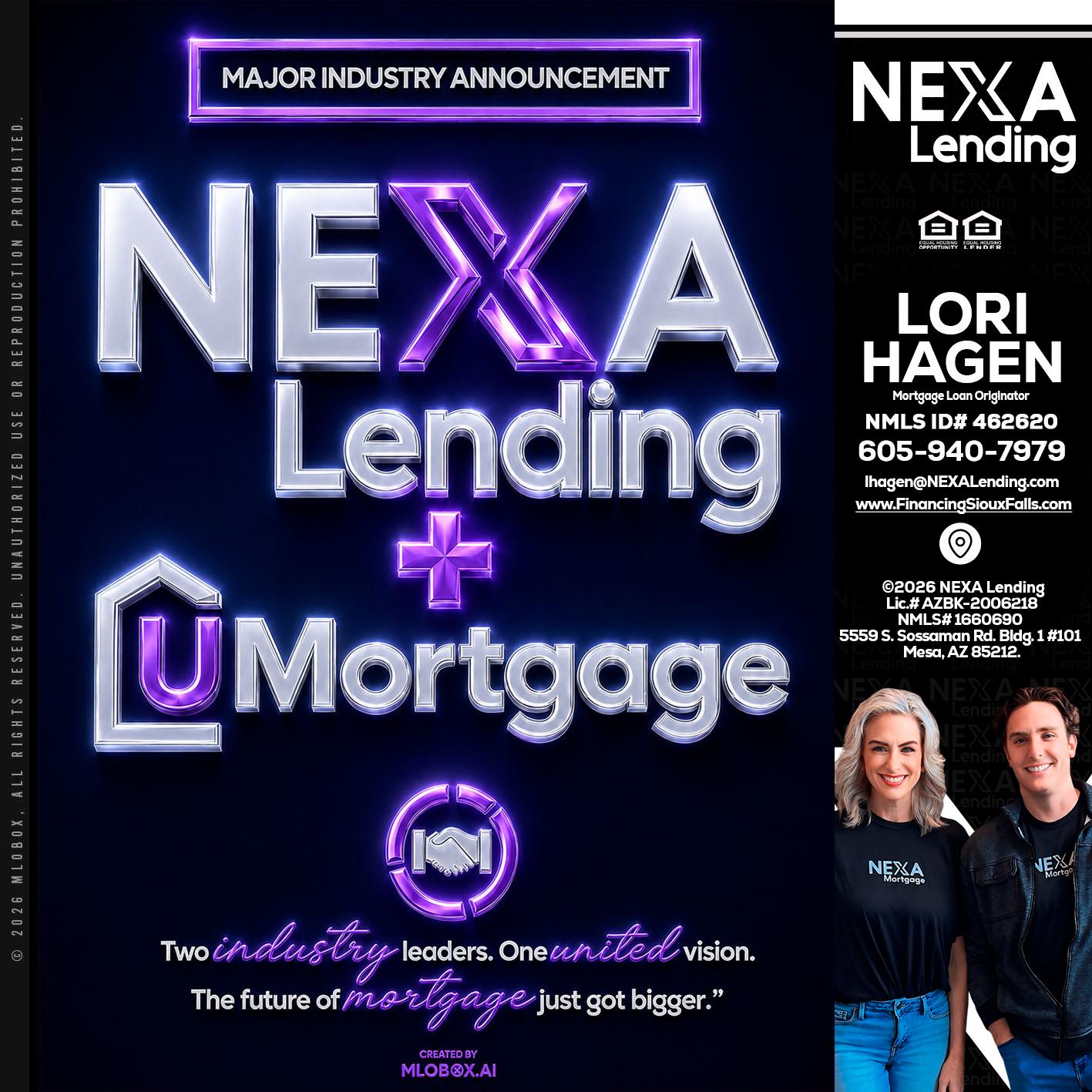 NEXA LENDING U MORTGAGE - Lori Hagen & Tony Bartholomaus -Mortgage Brokers