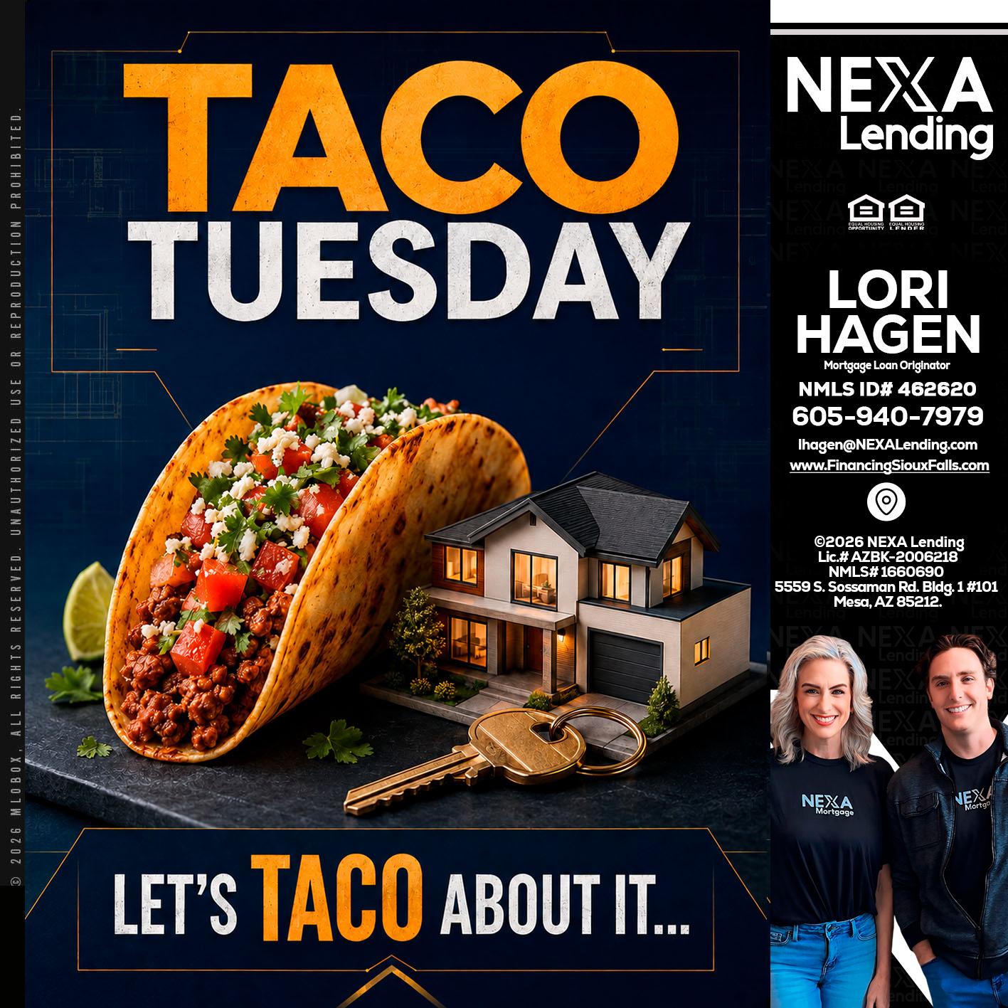 TACO TUESDAY - Lori Hagen & Tony Bartholomaus -Mortgage Brokers