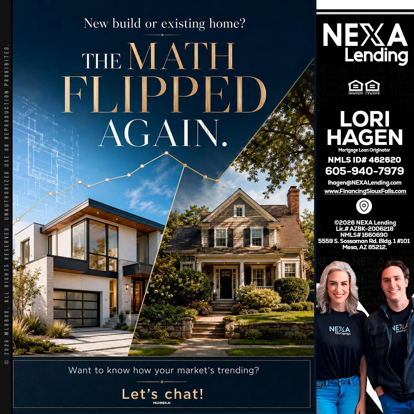 THE MATH FLIPED - Lori Hagen & Tony Bartholomaus -Mortgage Brokers