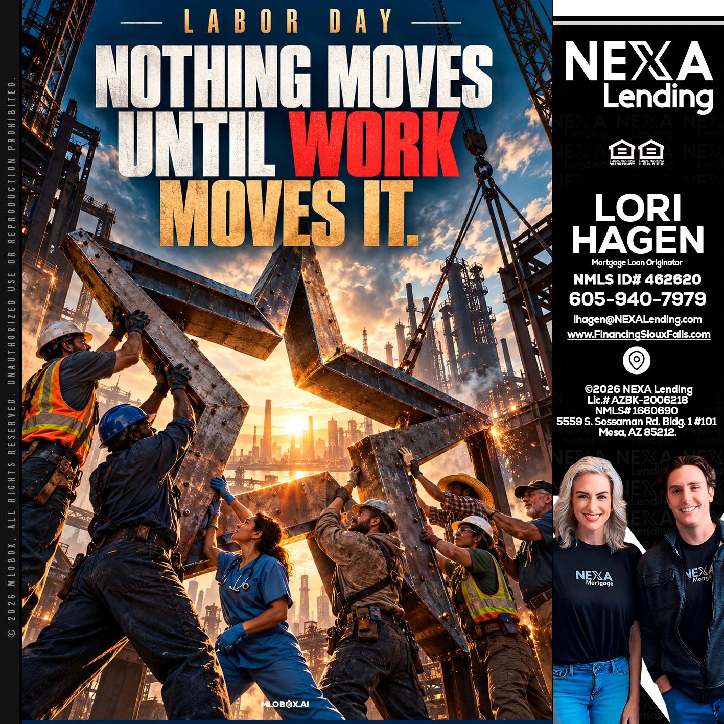 LABOR DAY - Lori Hagen & Tony Bartholomaus -Mortgage Brokers