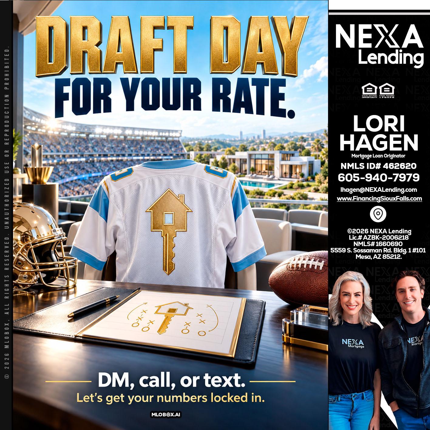 DRAFT DAY - Lori Hagen & Tony Bartholomaus -Mortgage Brokers