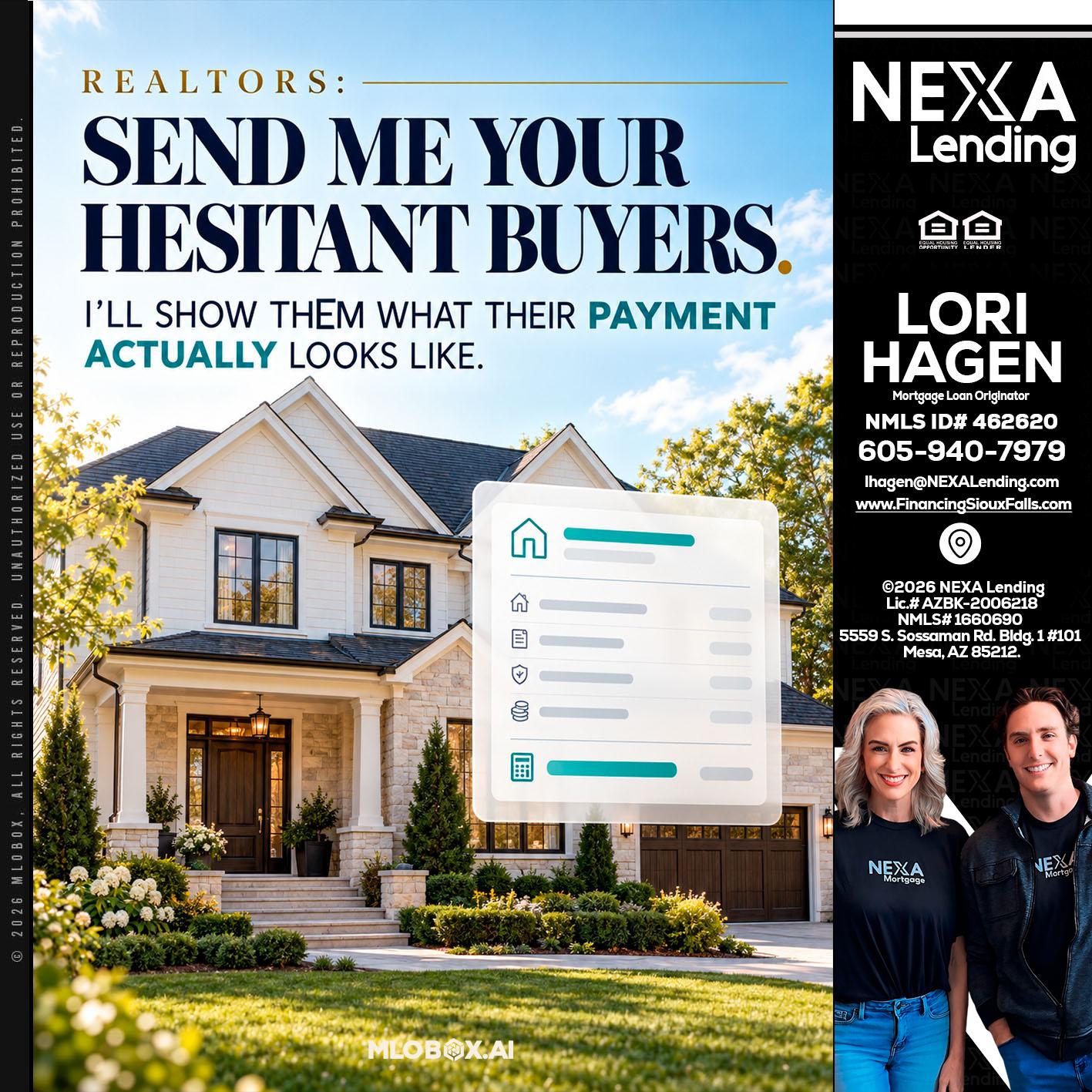 SEND ME YOUR - Lori Hagen & Tony Bartholomaus -Mortgage Brokers