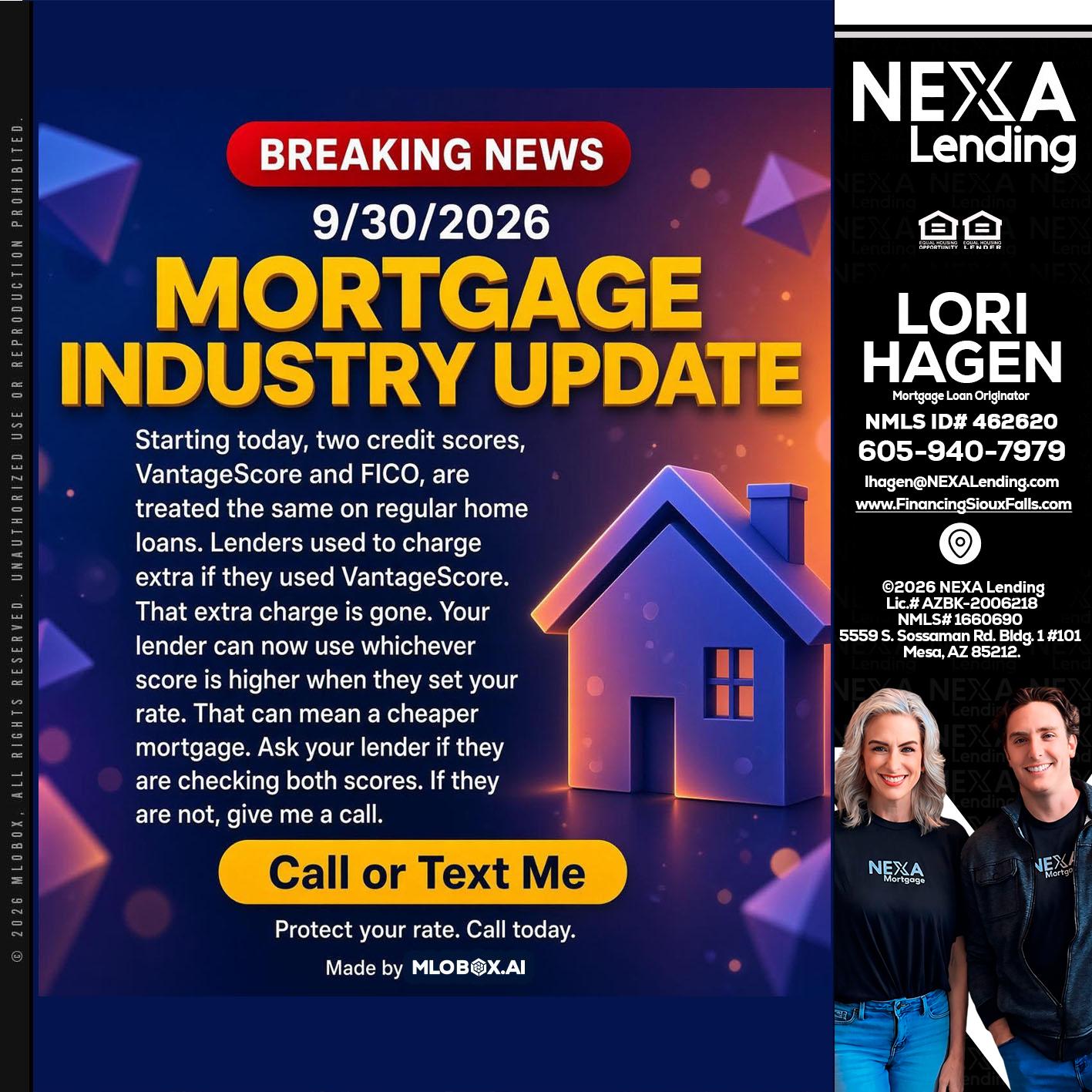 BREAKING NEWS - Lori Hagen & Tony Bartholomaus -Mortgage Brokers
